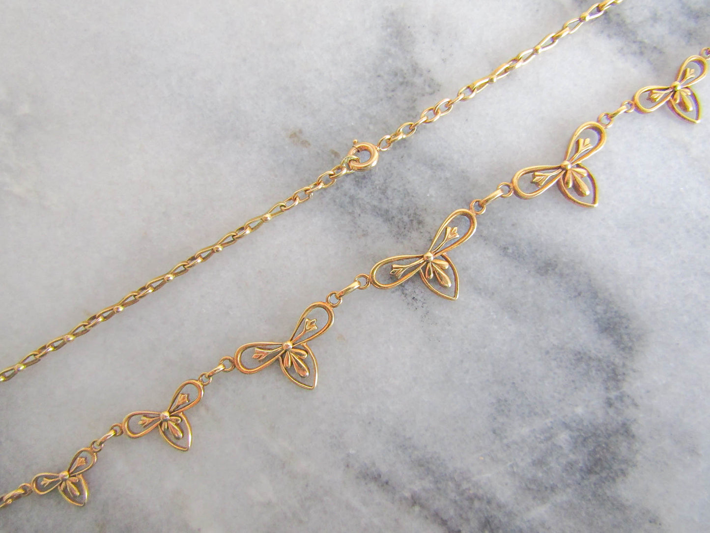 Antique 18K Gold Art Nouveau Drapery Necklace, French Belle Epoque Choker Necklace c 1900