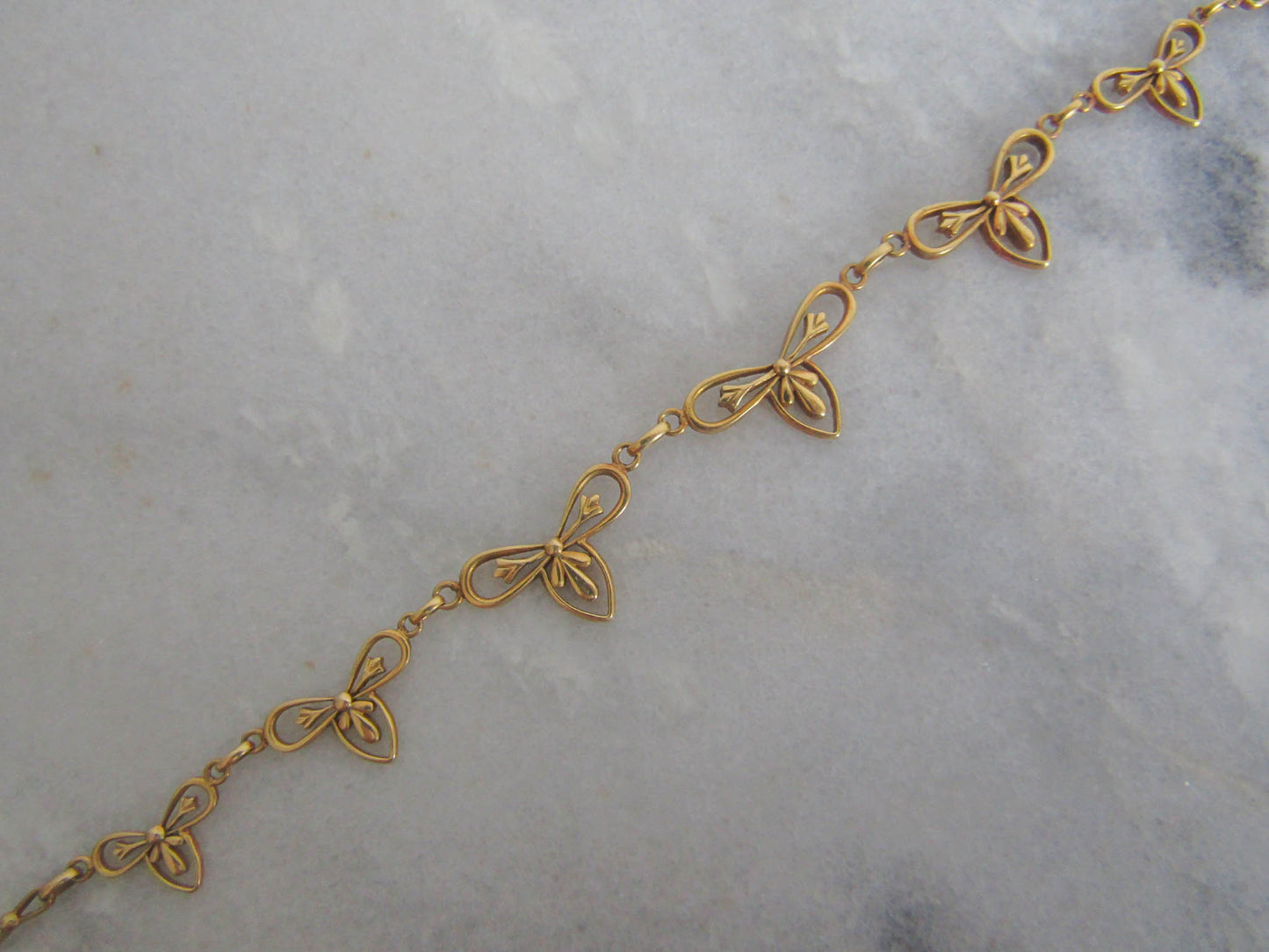 Antique 18K Gold Art Nouveau Drapery Necklace, French Belle Epoque Choker Necklace c 1900