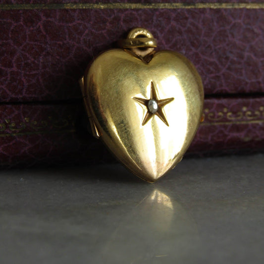 Antique Edwardian Gold Filled Heart Locket c. 1900