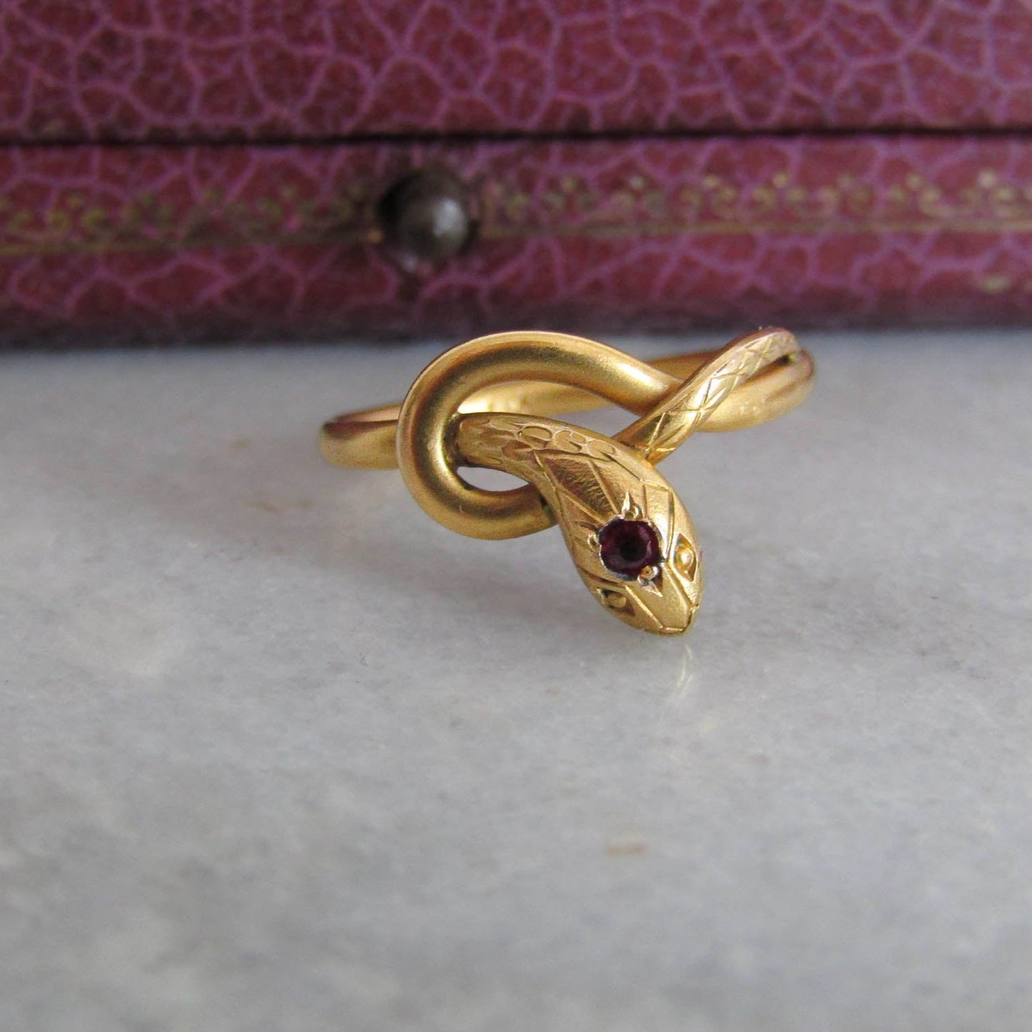 Antique Gold Filled Snake Ring c. 1900