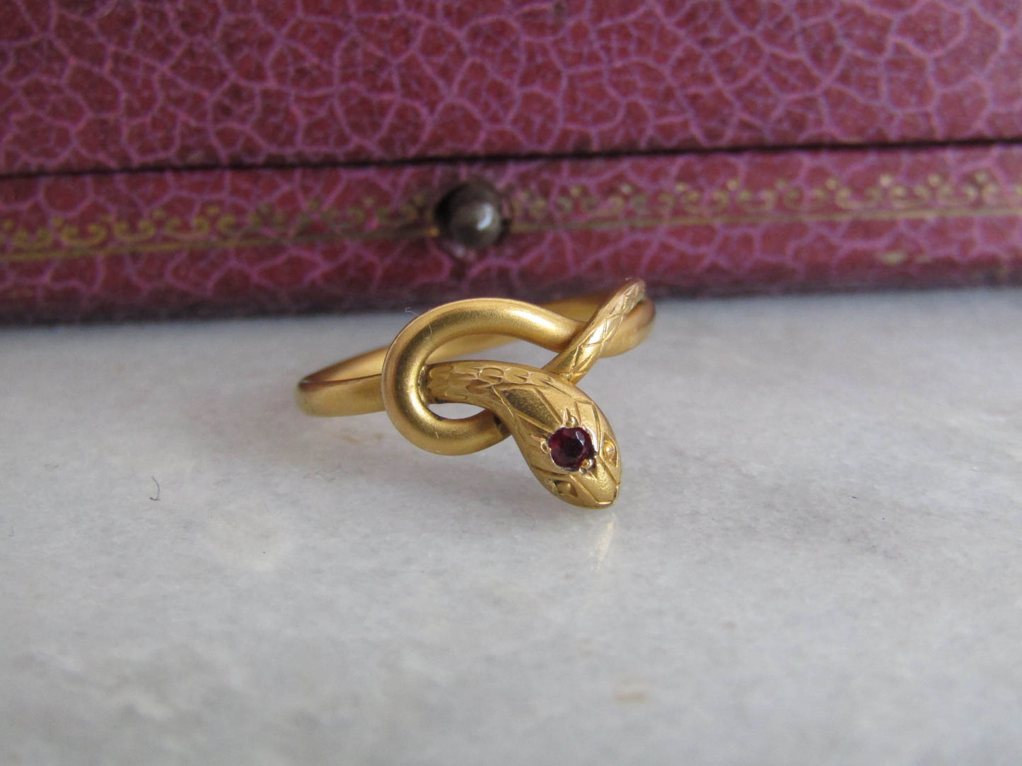 Antique Gold Filled Snake Ring c. 1900