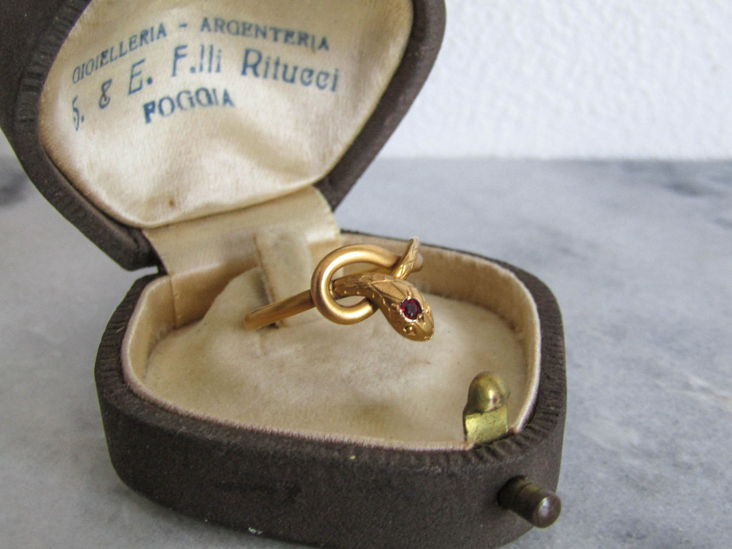 Antique Gold Filled Snake Ring c. 1900