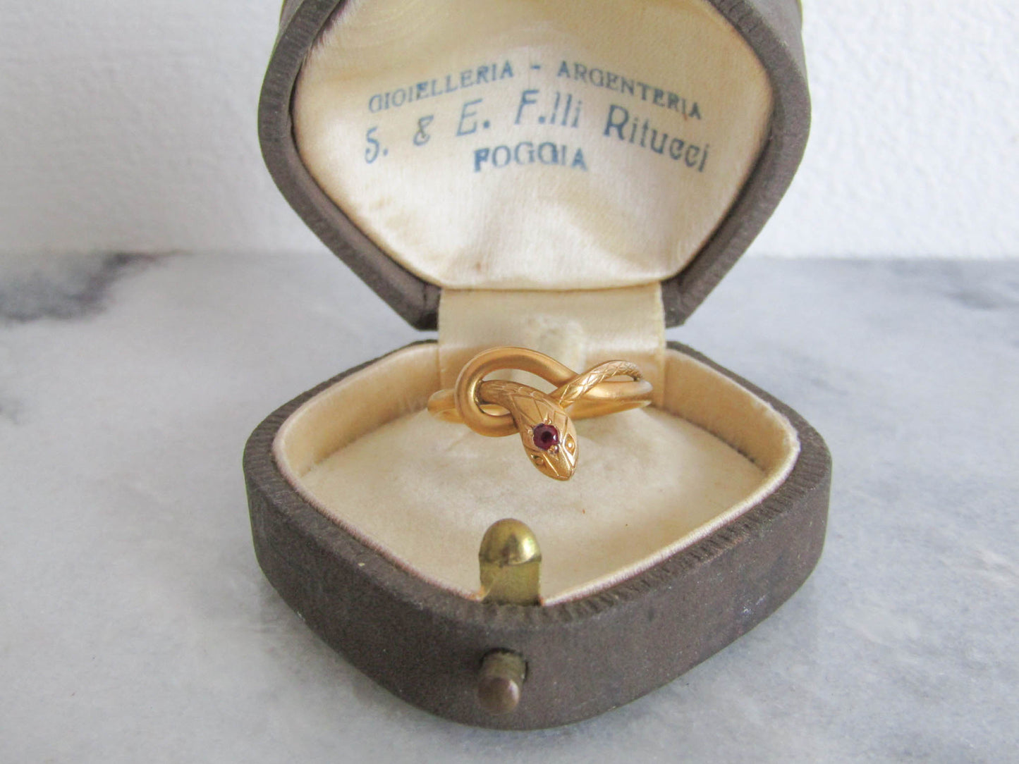 Antique Gold Filled Snake Ring c. 1900