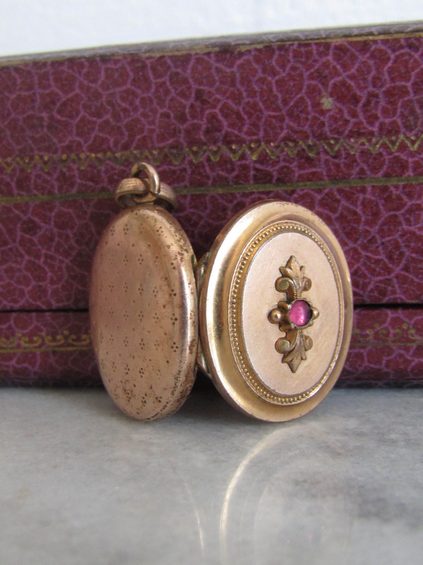 Victorian Gold Filled Paste Locket