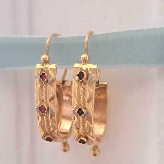 French Antique Briquet Poissardes Dangle Earrings