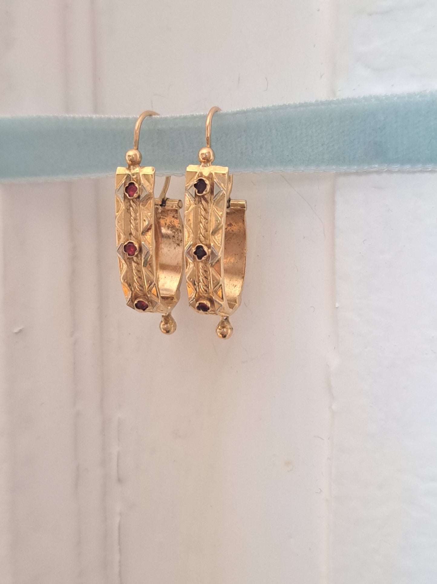 French Antique Briquet Poissardes Dangle Earrings