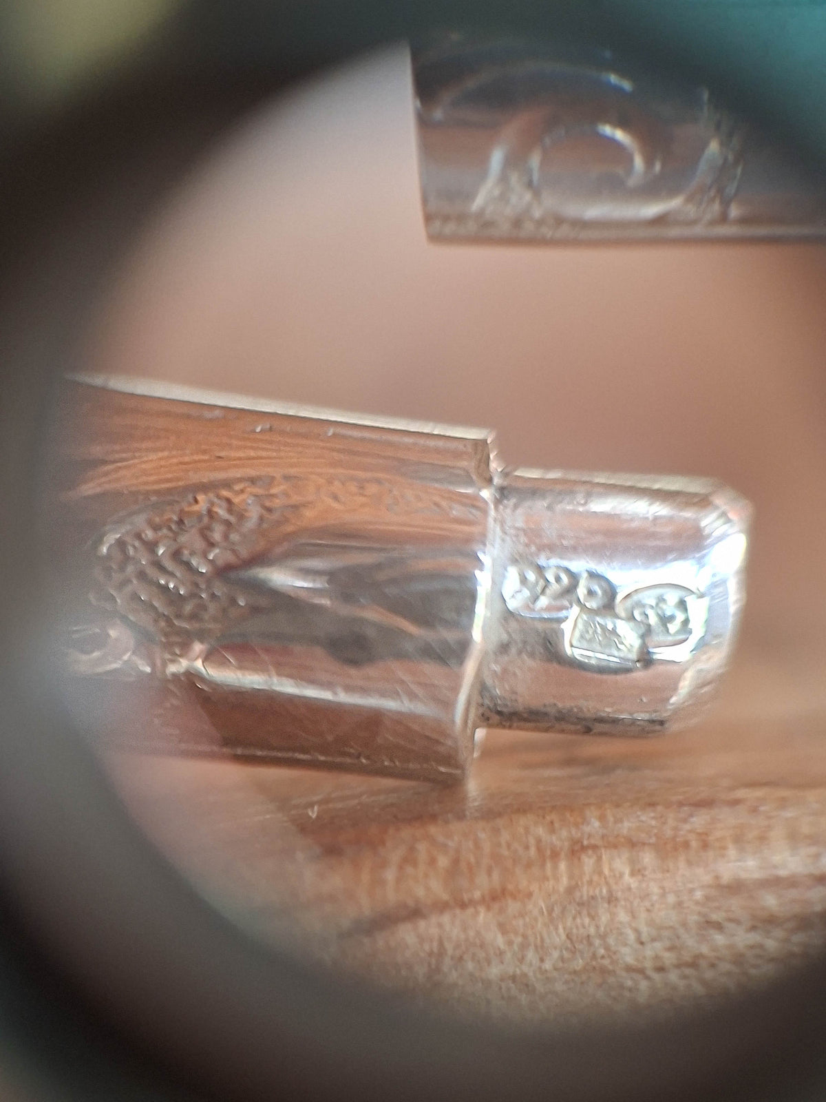 Vintage Silver Engraved Bangle Bracelet