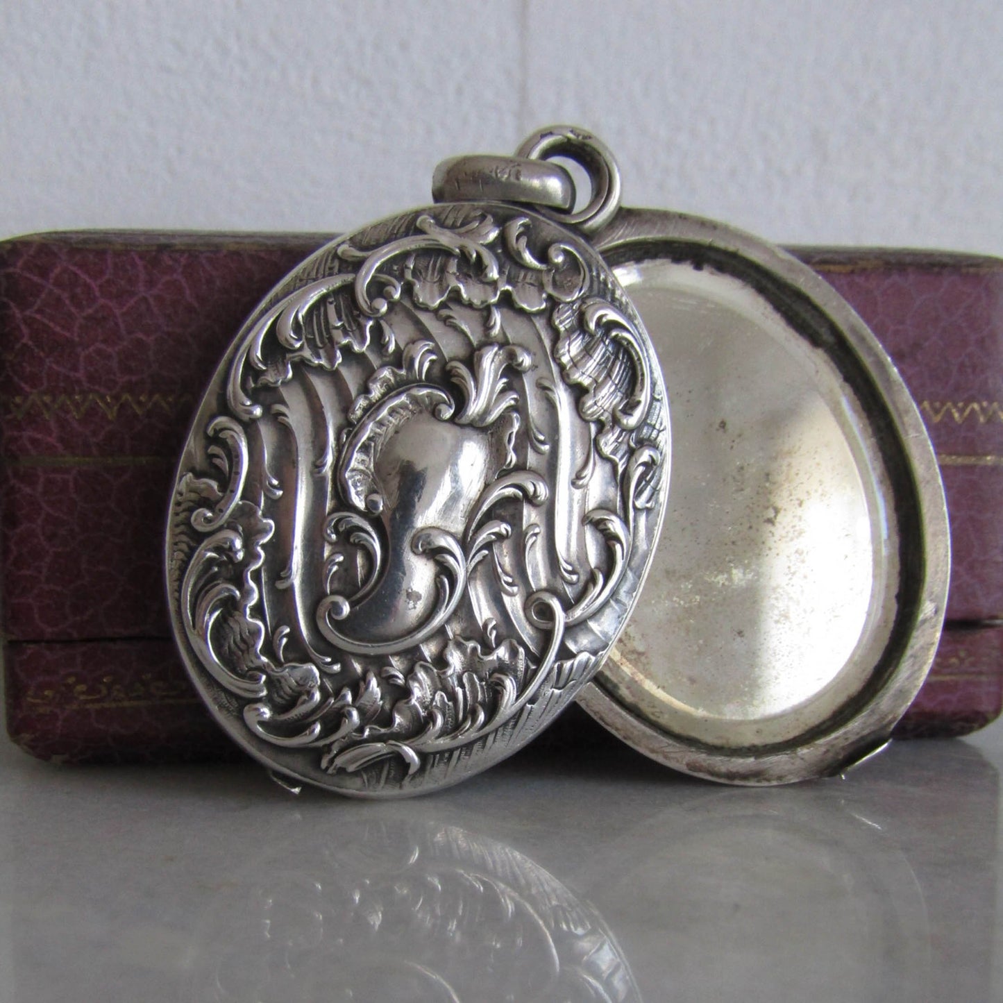 Antique Silver Art Nouveau Slide Pendant c. 1900