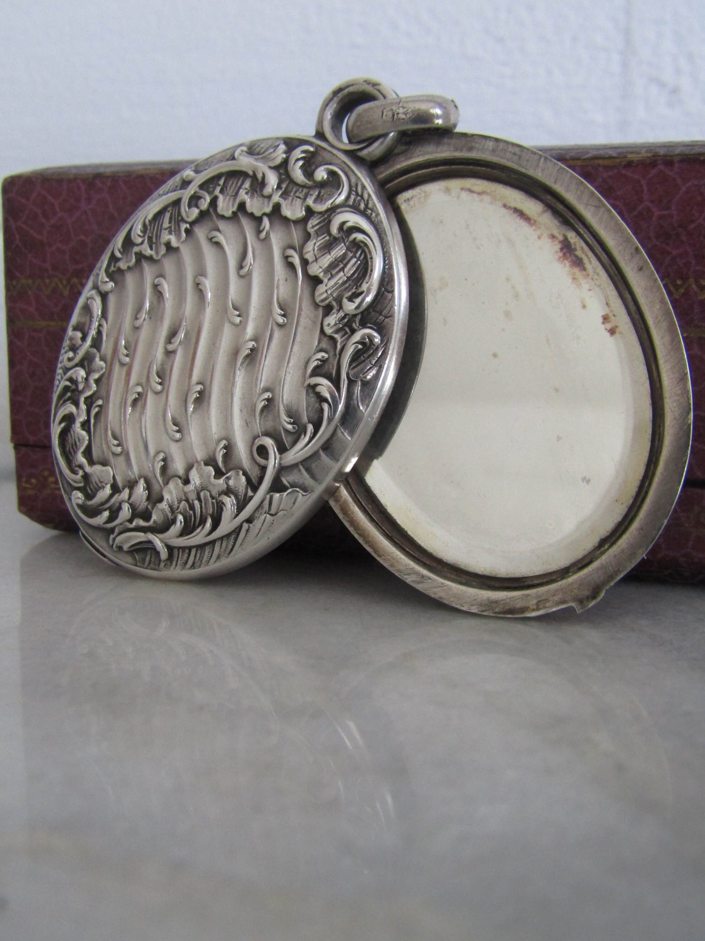 Antique Silver Art Nouveau Slide Pendant c. 1900