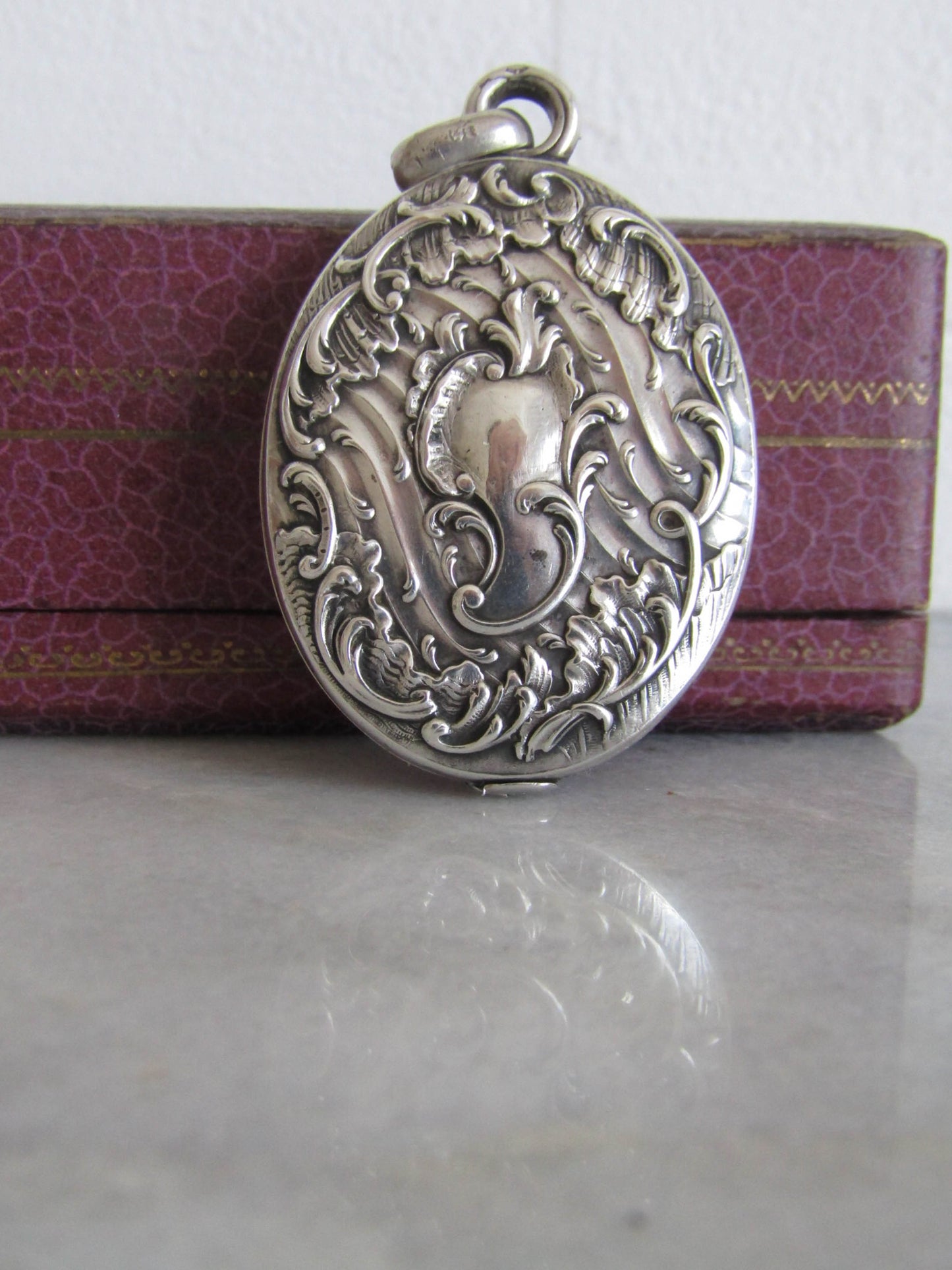 Antique Silver Art Nouveau Slide Pendant c. 1900