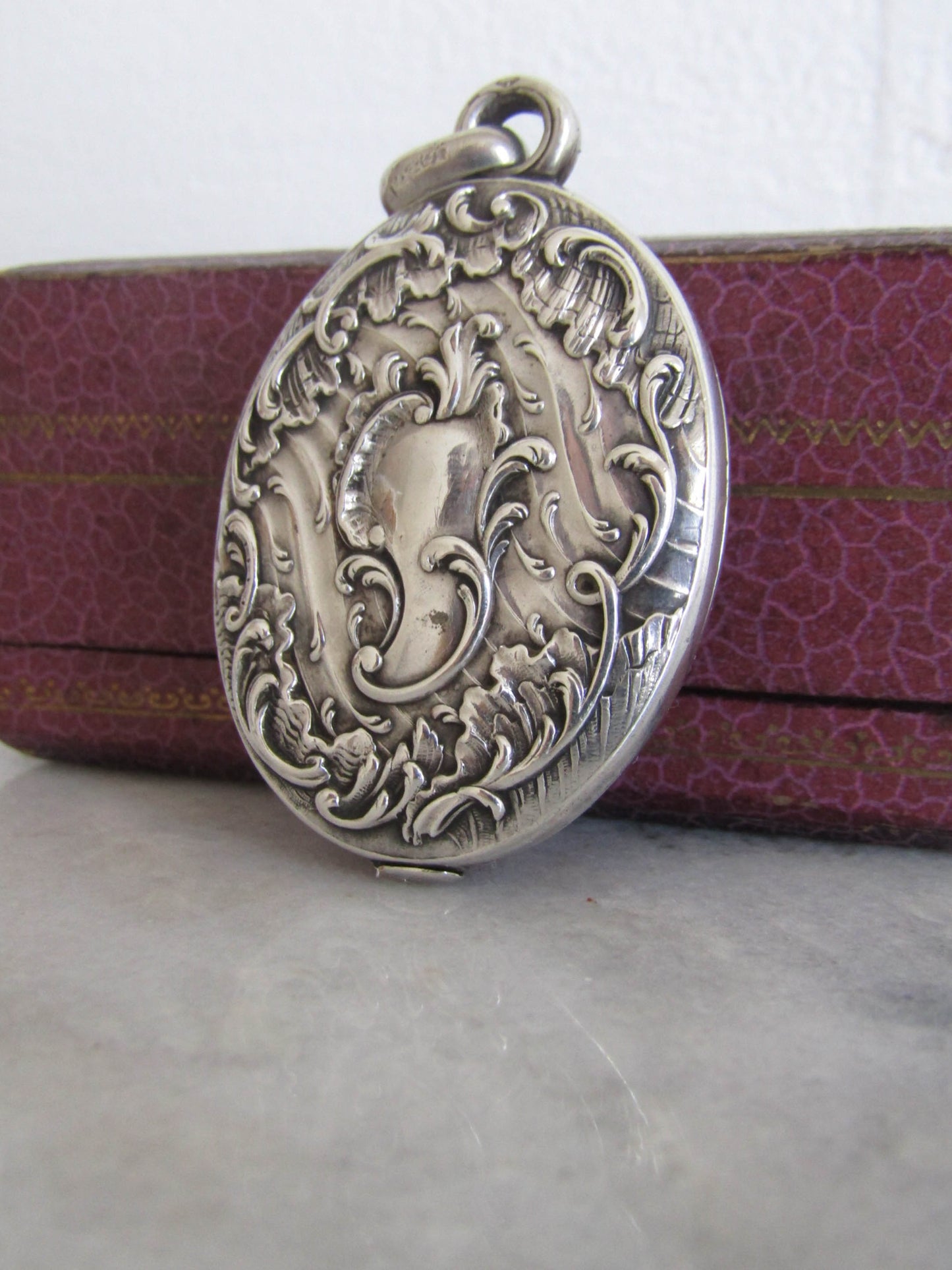 Antique Silver Art Nouveau Slide Pendant c. 1900