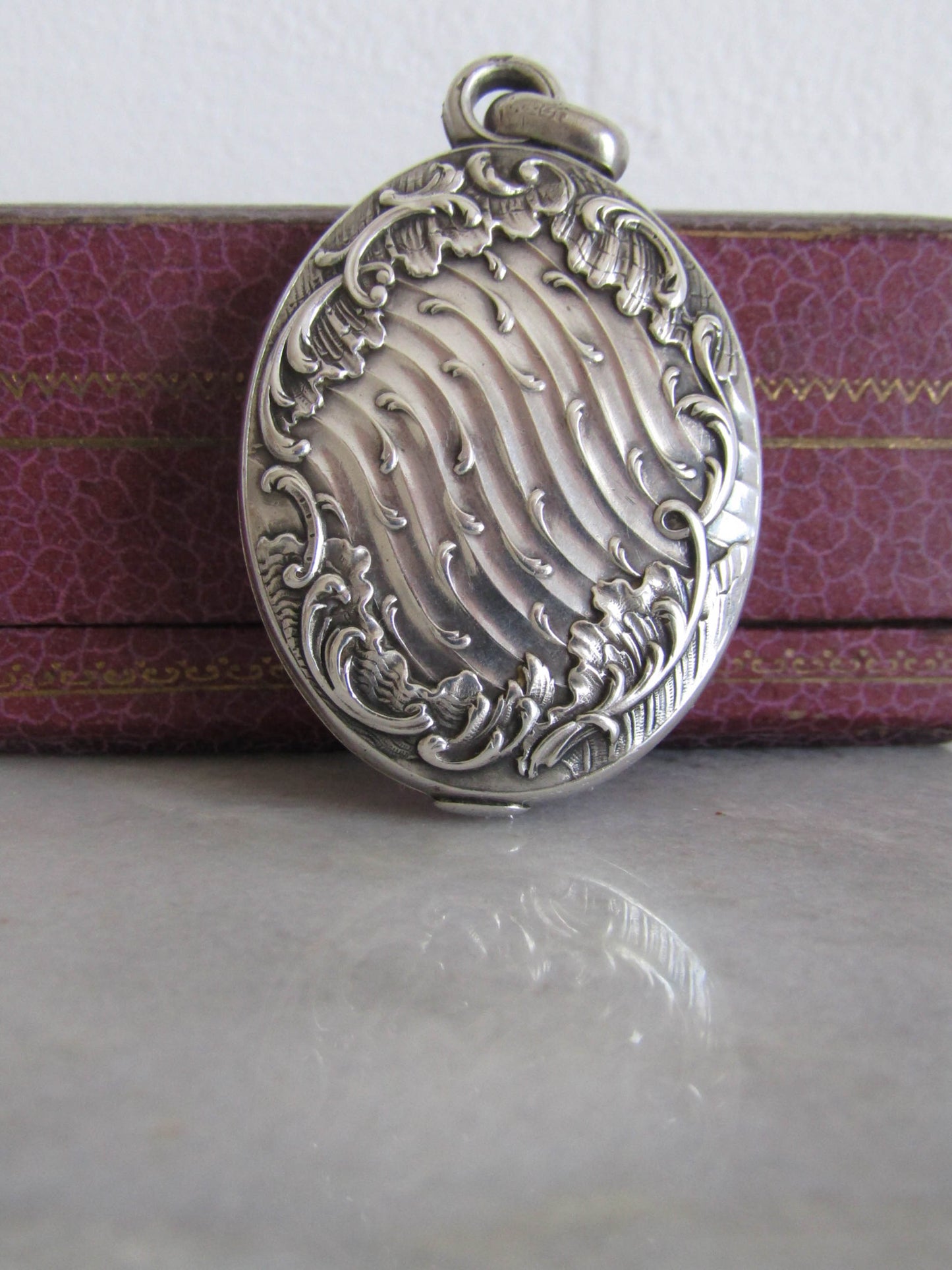 Antique Silver Art Nouveau Slide Pendant c. 1900