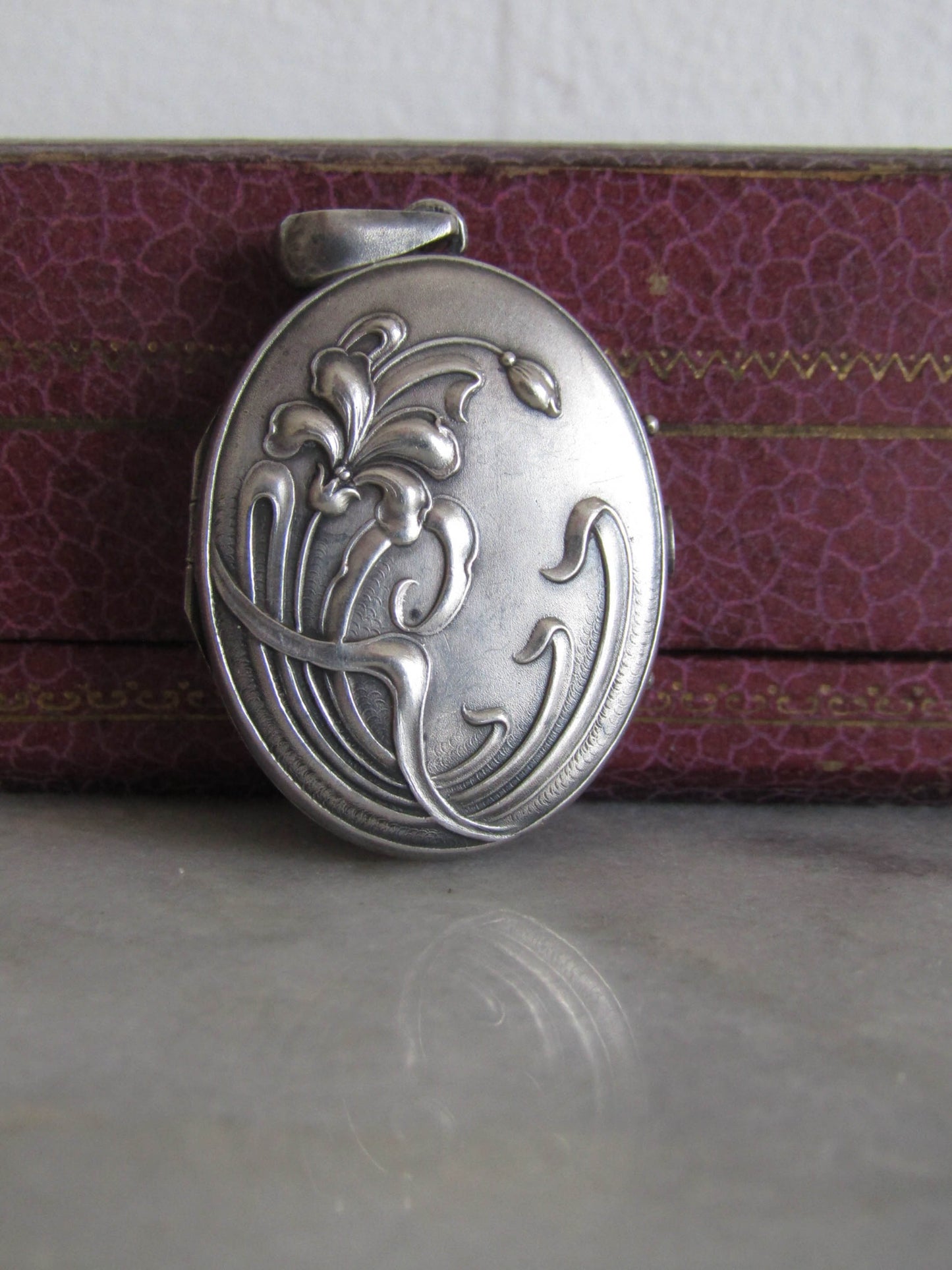 Antique Silver Art Nouveau Locket c. 1890