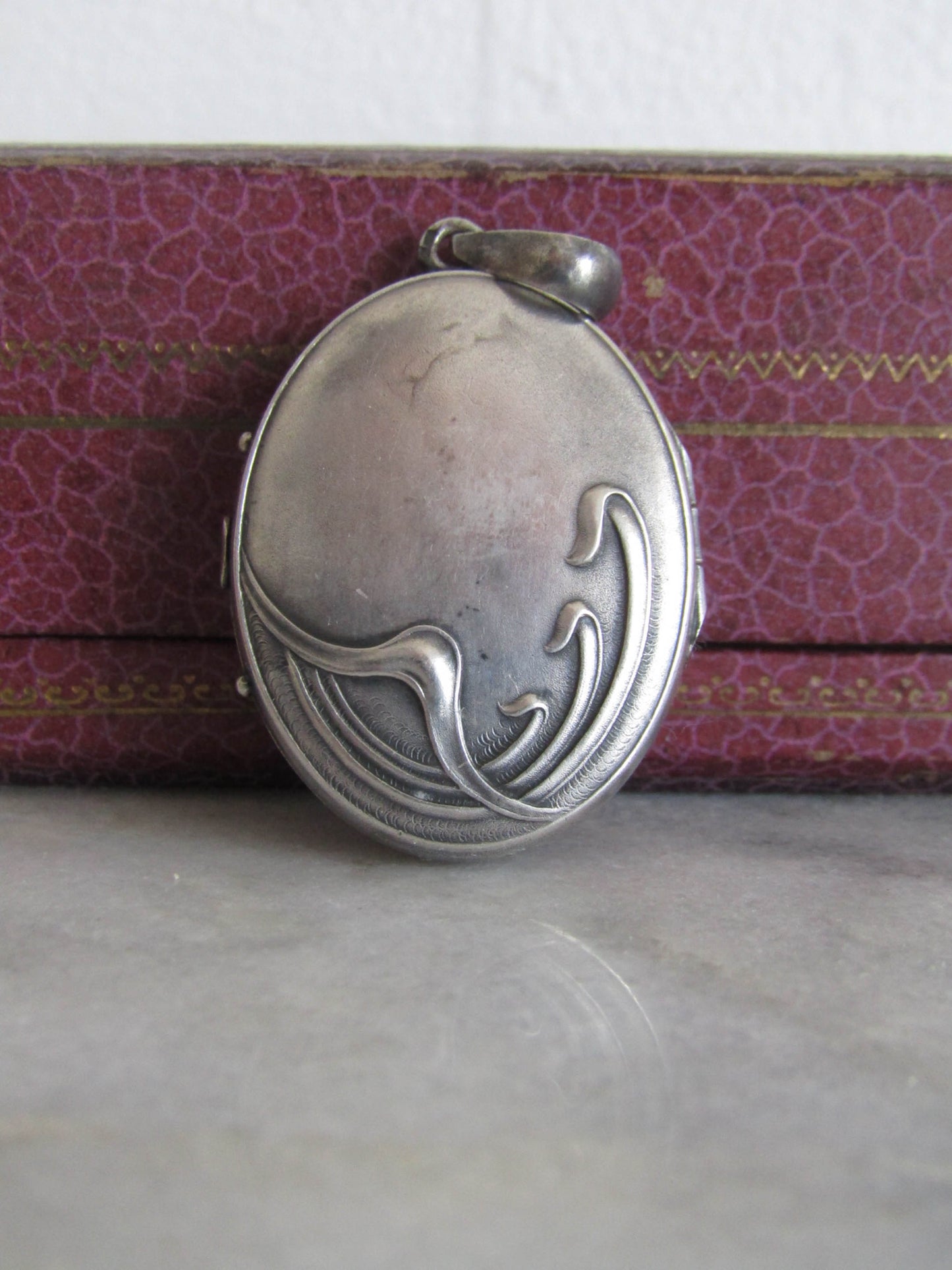 Antique Silver Art Nouveau Locket c. 1890