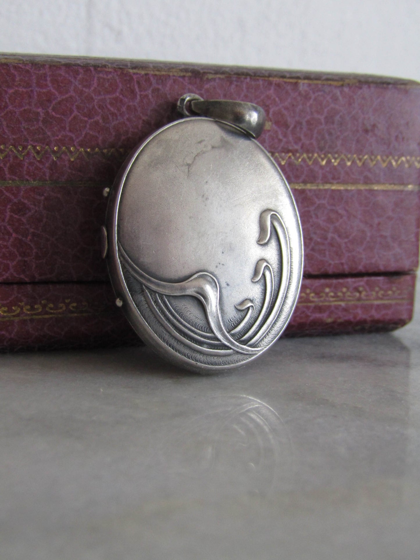 Antique Silver Art Nouveau Locket c. 1890