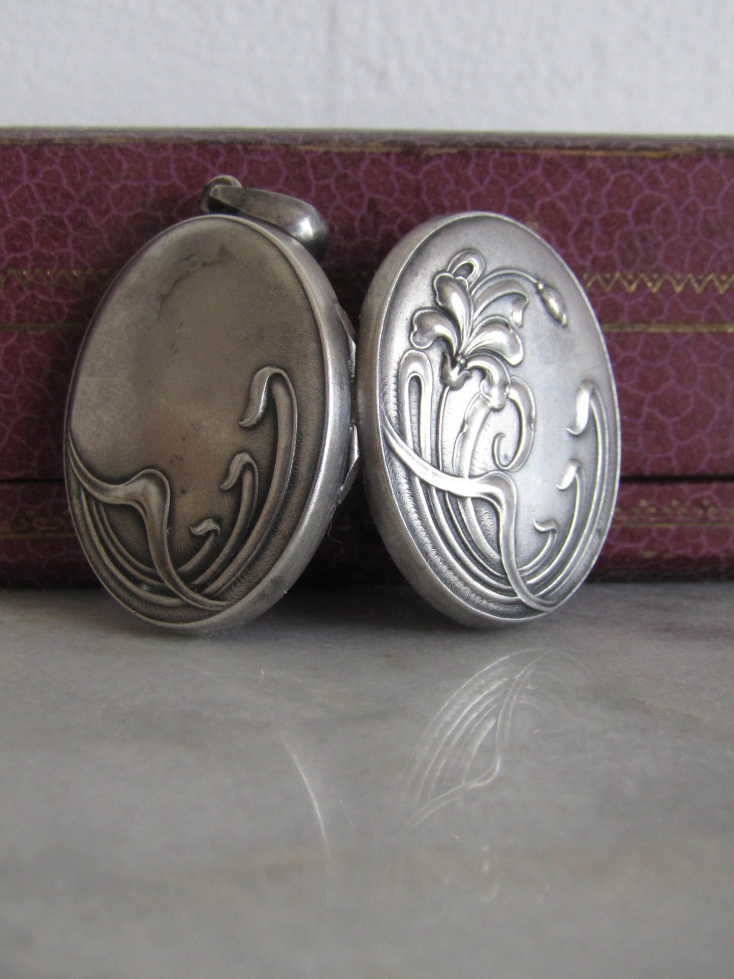 Antique Silver Art Nouveau Locket c. 1890