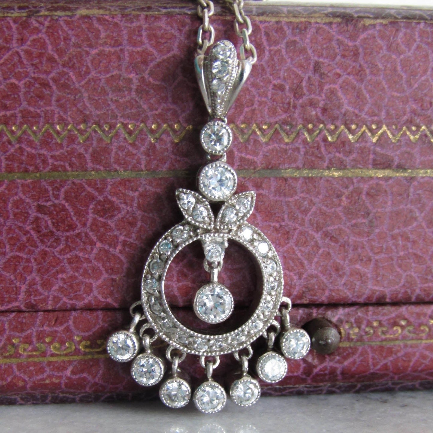 Silver and Paste Pendant, French Vintage Belle Epoque Pendant