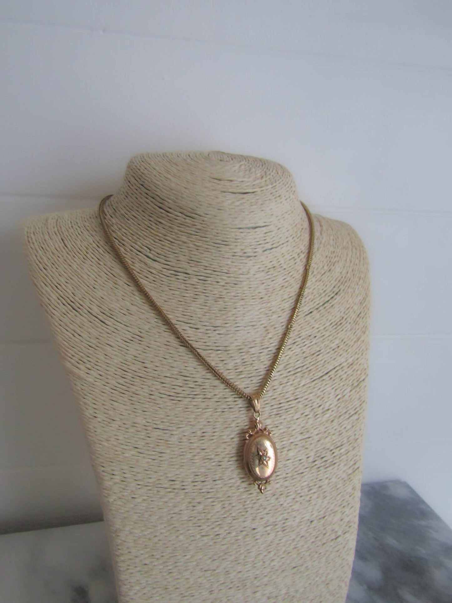 Antique 18K Solid Gold French Box Snake Chain Necklace c. 1880