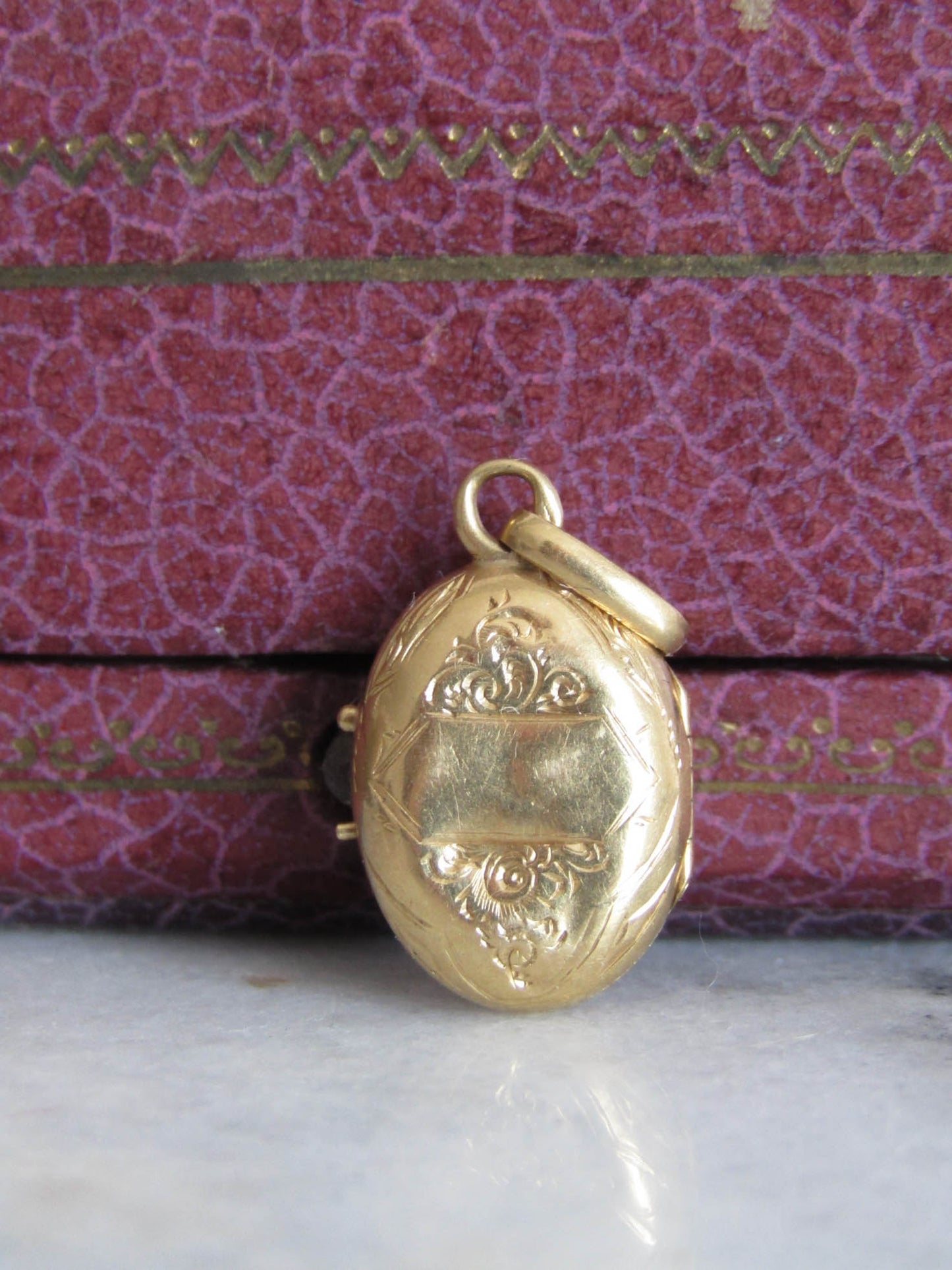 Antique Mid-Victorian French Garnet Locket c. 1860