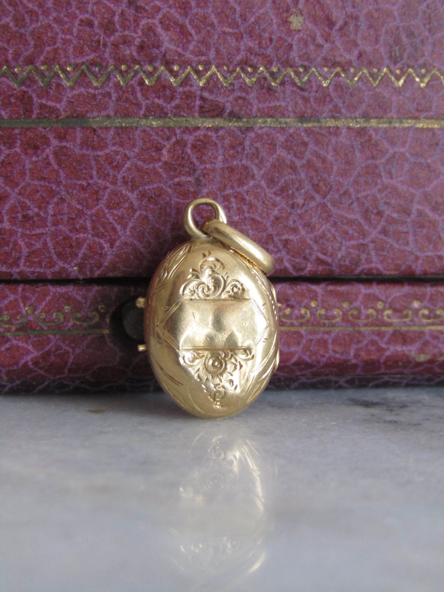 Antique Mid-Victorian French Garnet Locket c. 1860