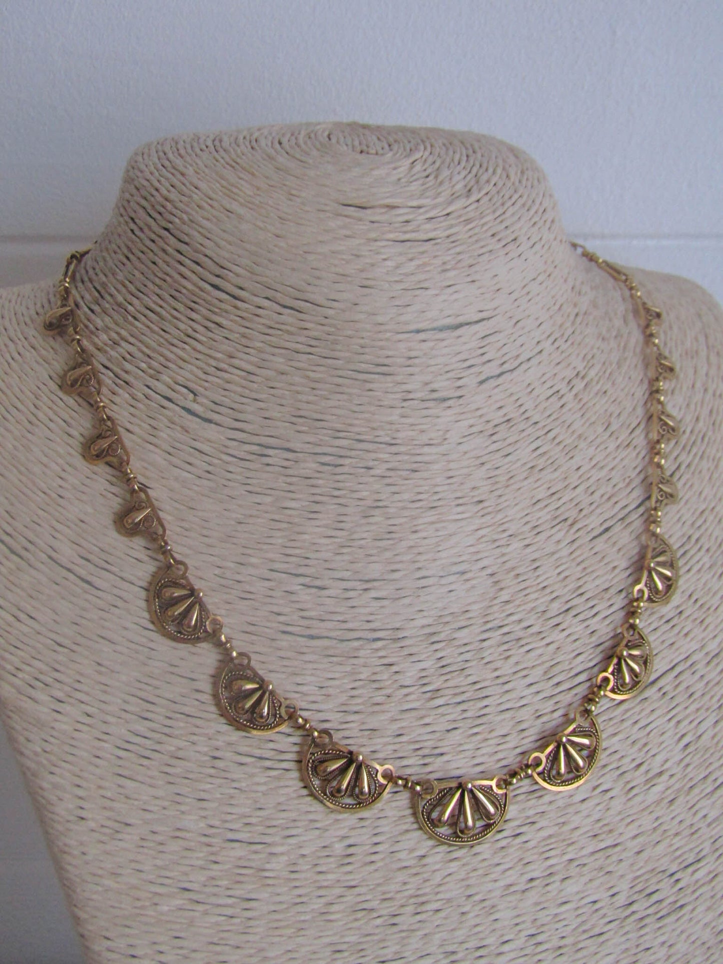 Antique French Filigree Drapery Necklace c. 1900 (20 g)