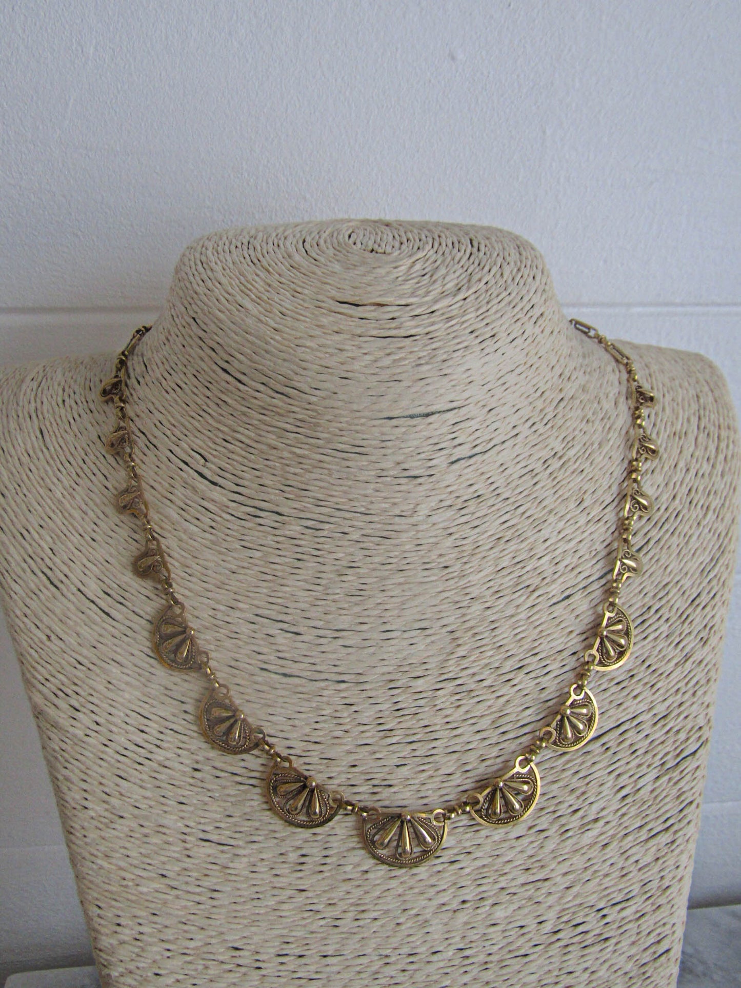 Antique French Filigree Drapery Necklace c. 1900 (20 g)