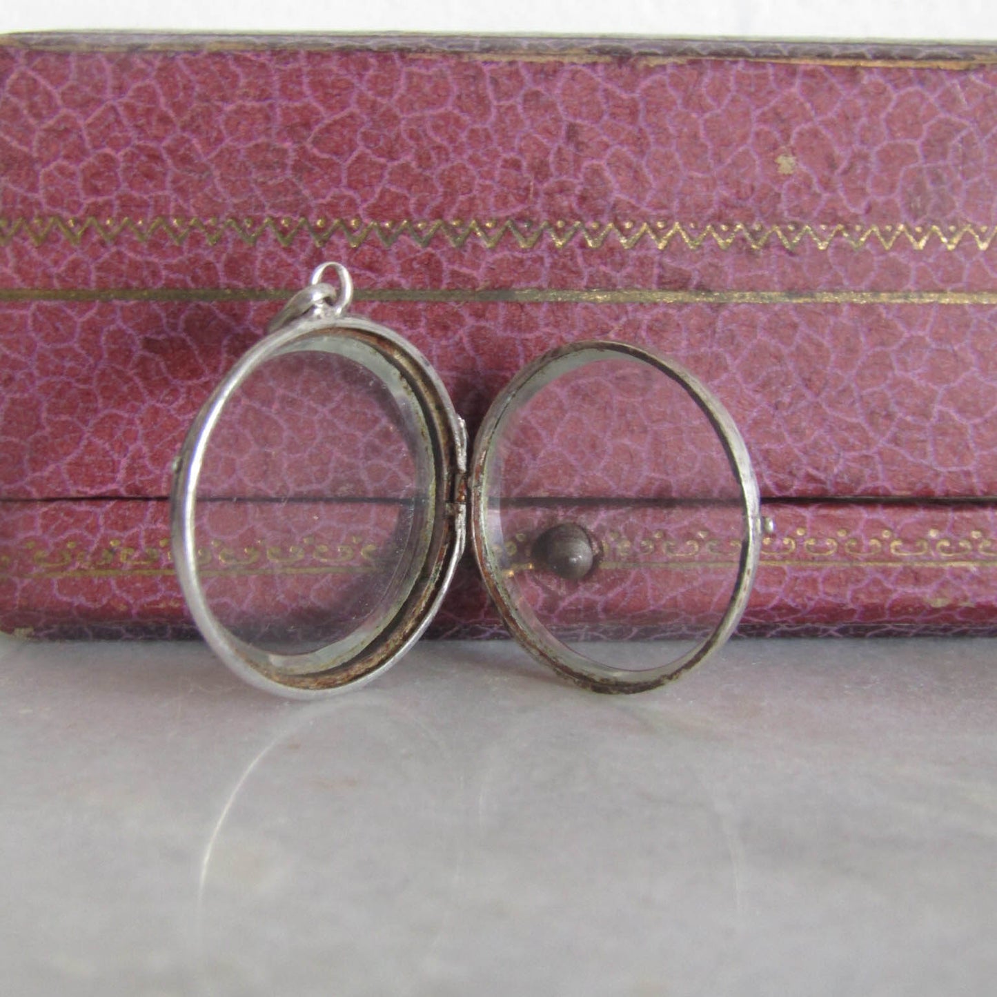 Antique Silver and Glass Shaker Locket