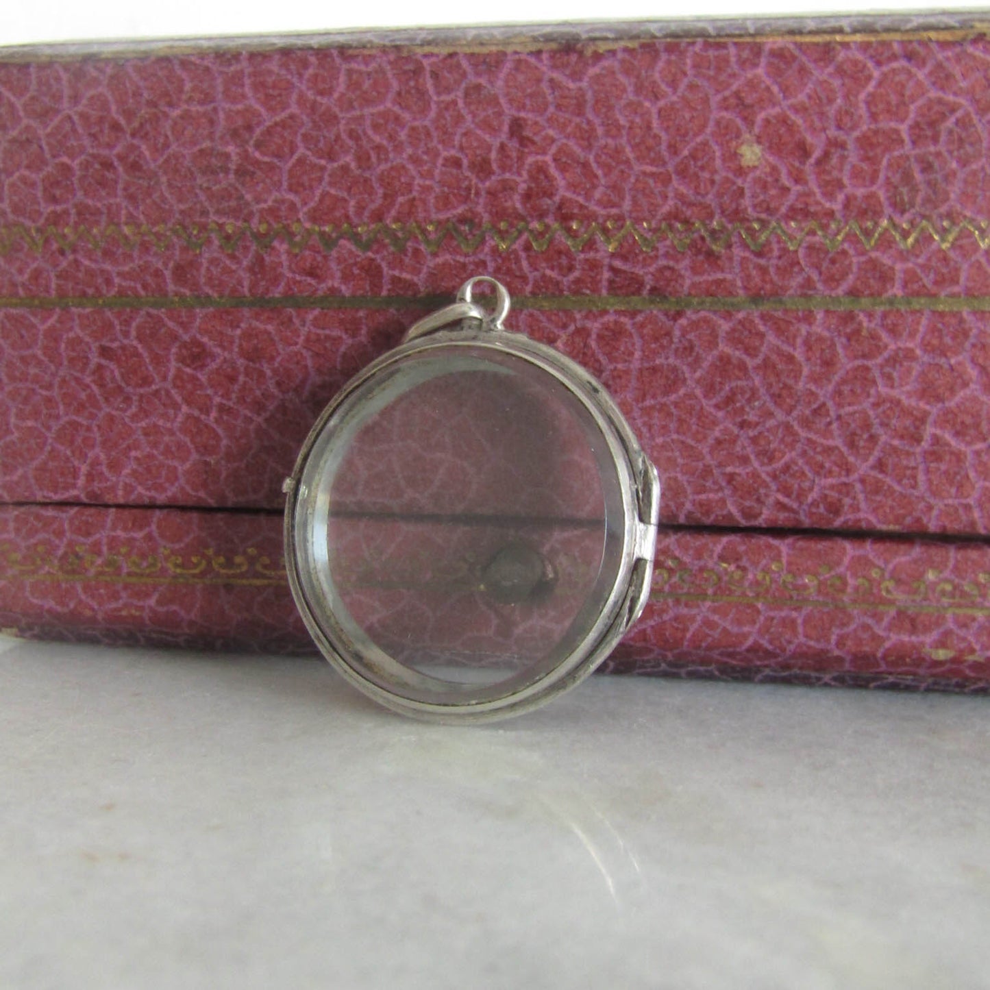 Antique Silver and Glass Shaker Locket