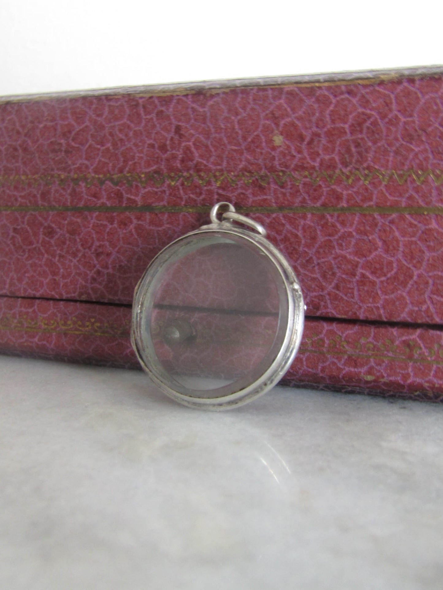 Antique Silver and Glass Shaker Locket