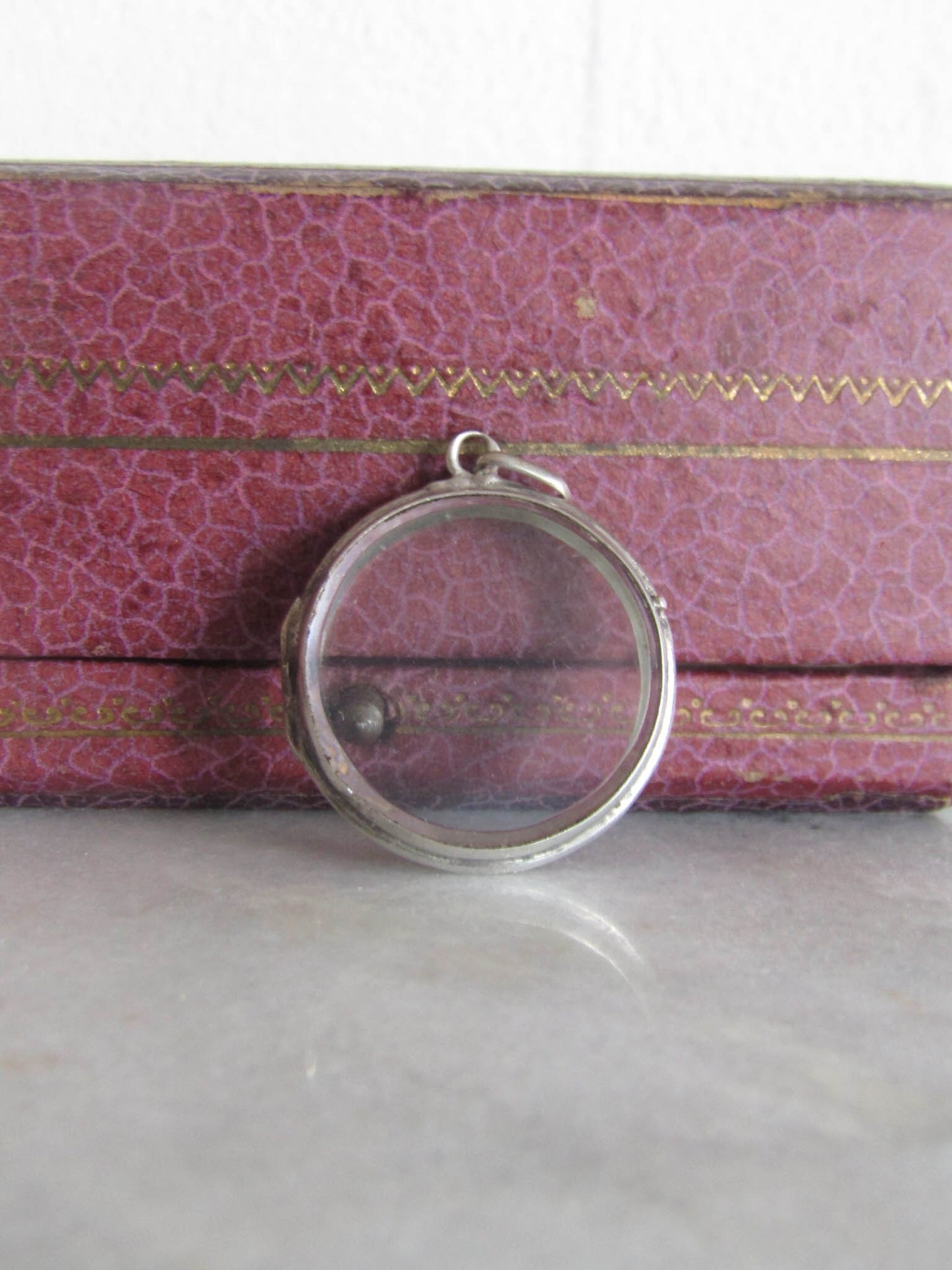 Antique Silver and Glass Shaker Locket