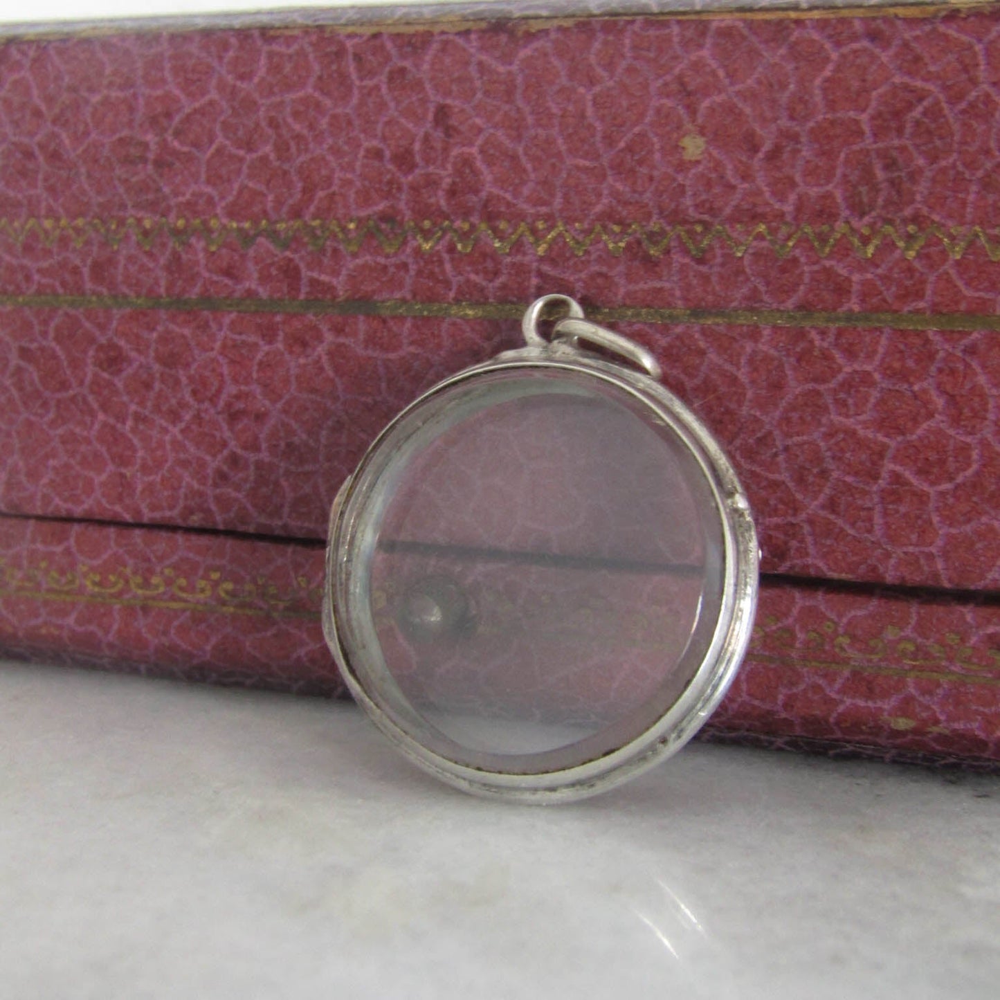 Antique Silver and Glass Shaker Locket