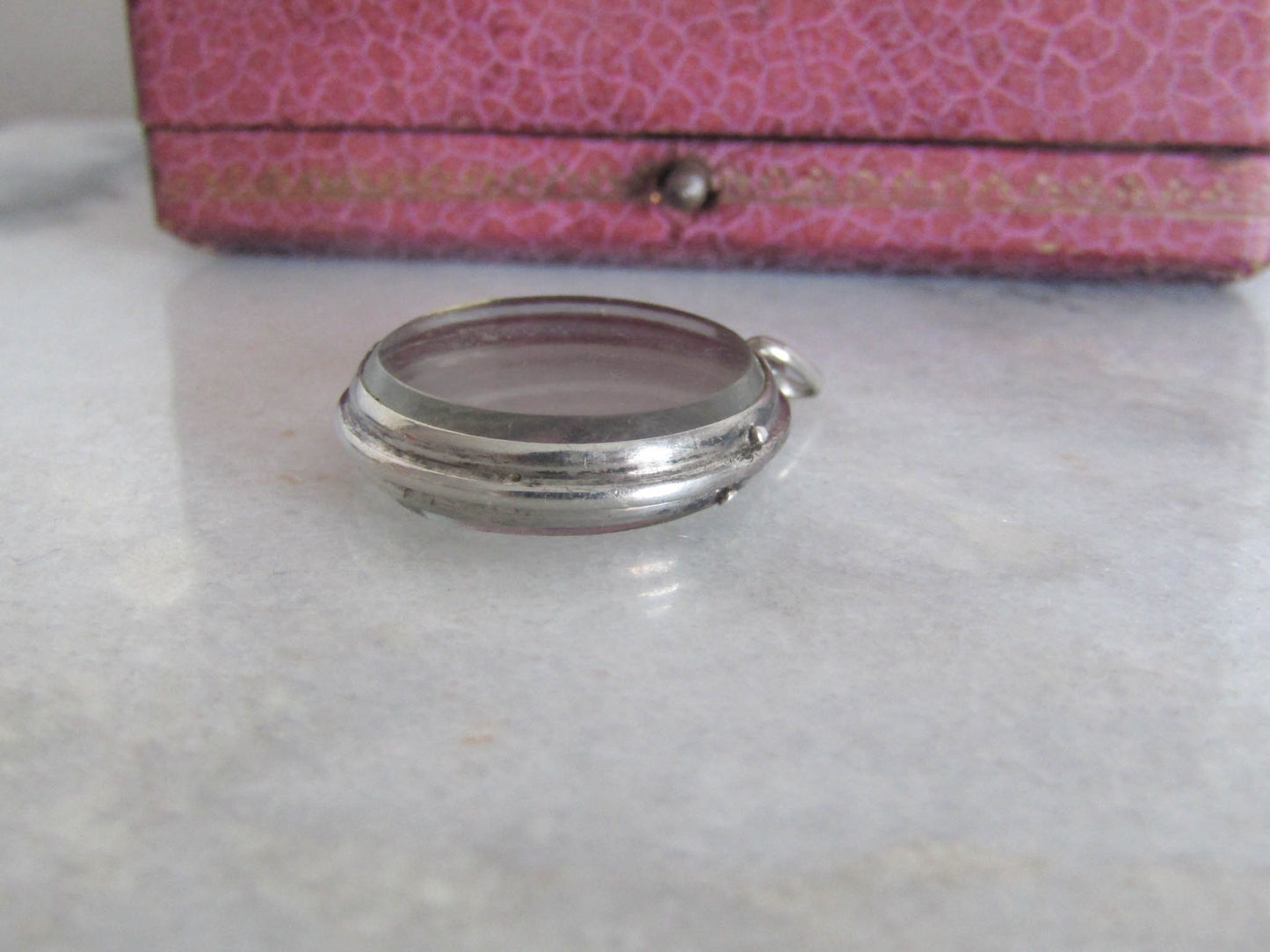 Antique Silver and Glass Shaker Locket