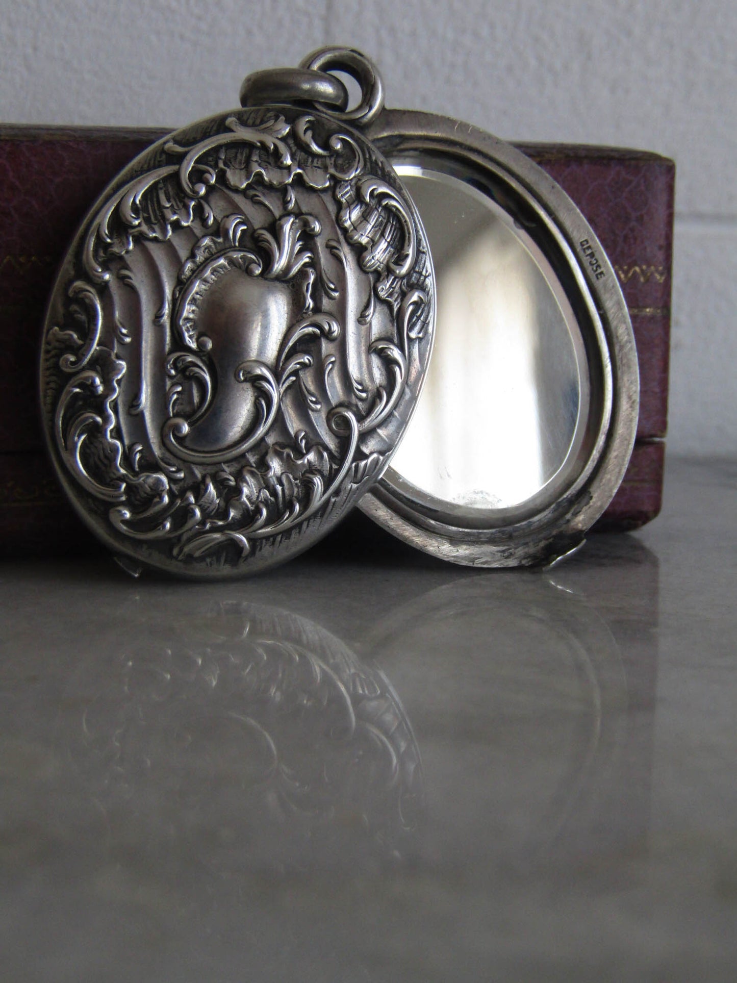 Antique Silver Art Nouveau Rocaille Slide Pendant c. 1900