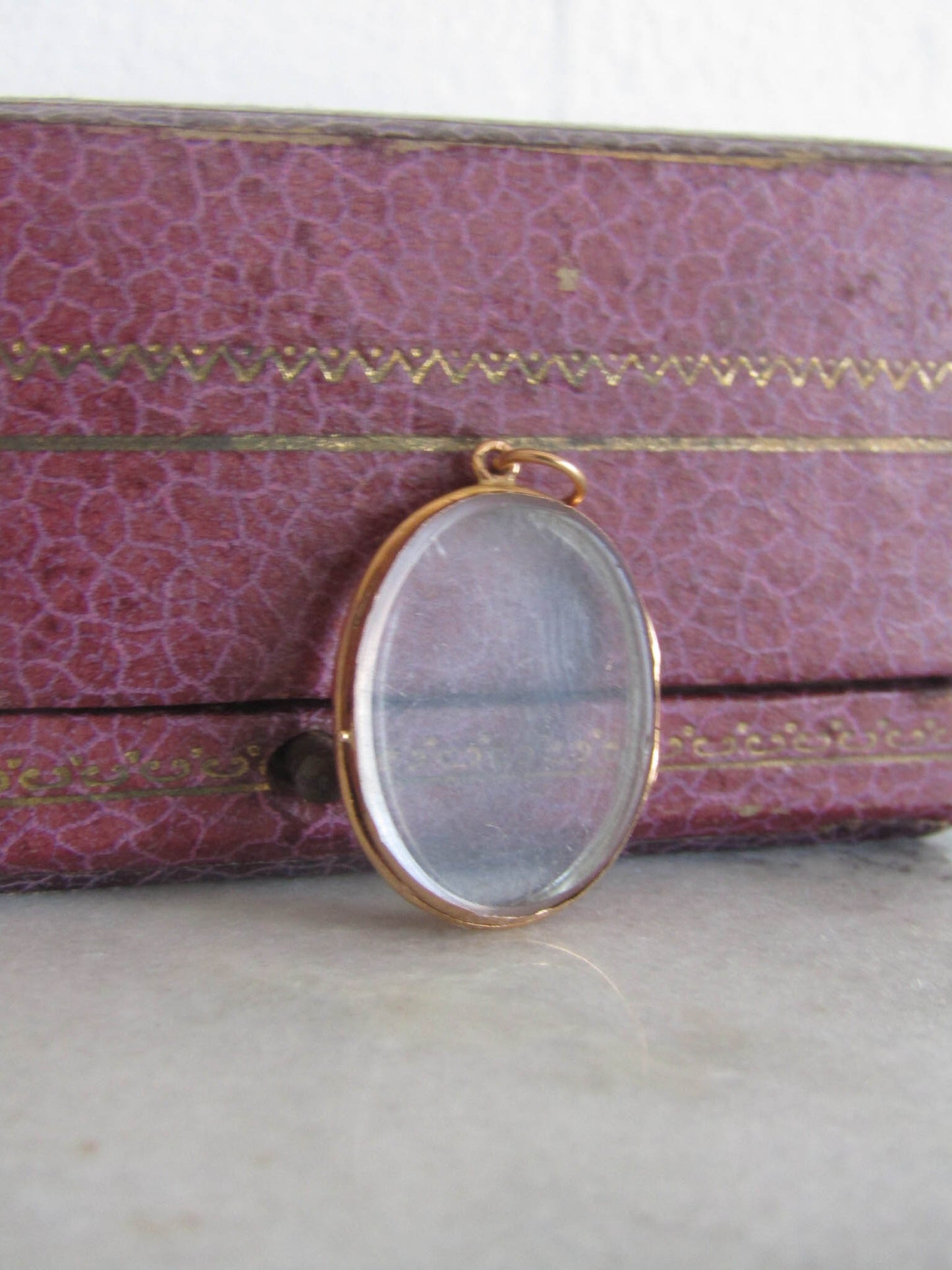 Antique 18k Solid Gold French Oval Shaker Locket c. 1900