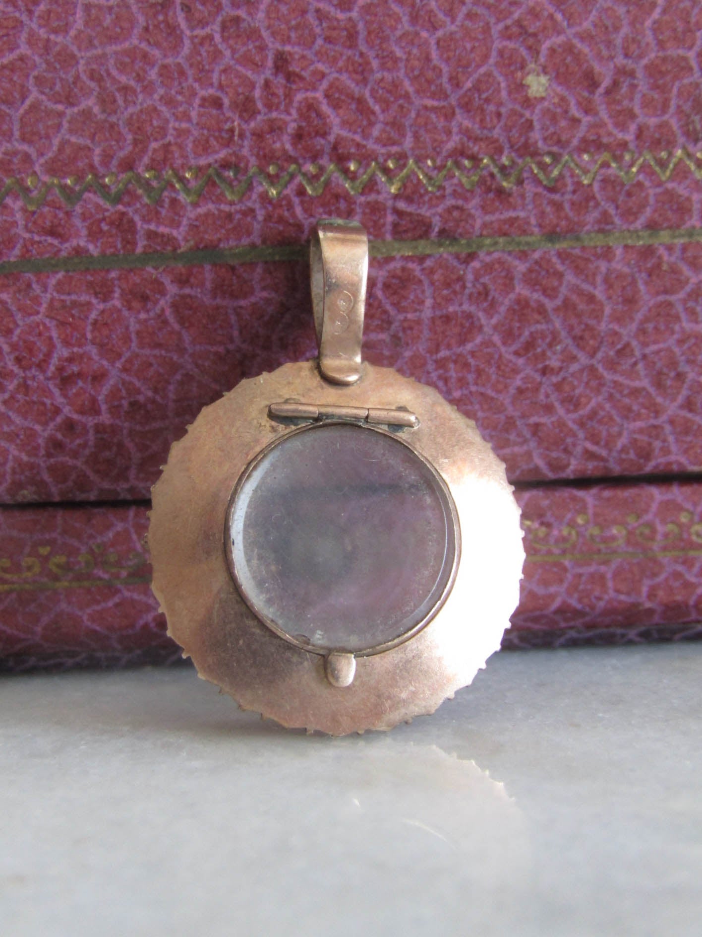 Antique Georgian 14K Solid Gold and Pearl Halo Photo Shaker Locket c. 1820