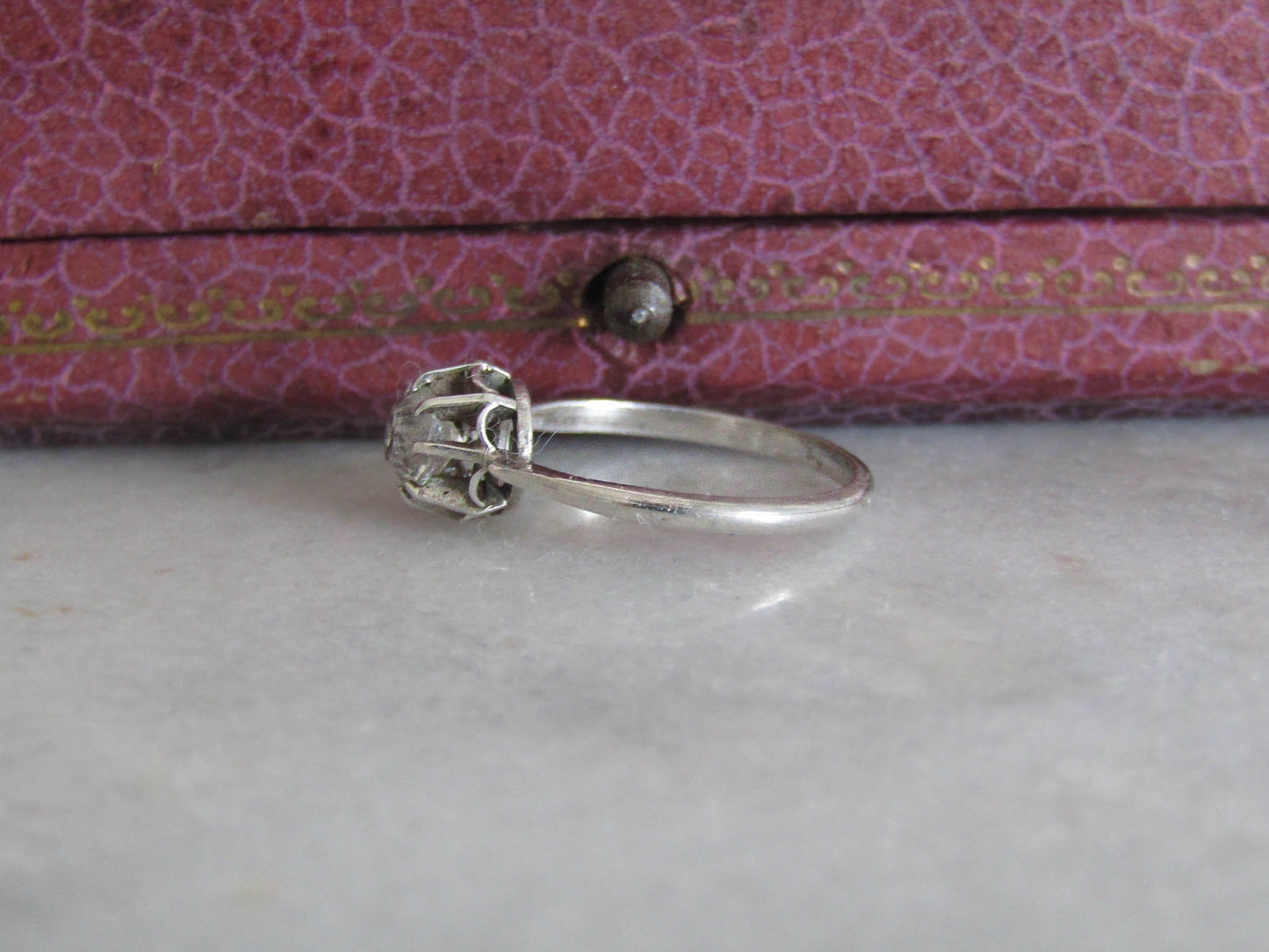 Antique Silver Solitaire Ring
