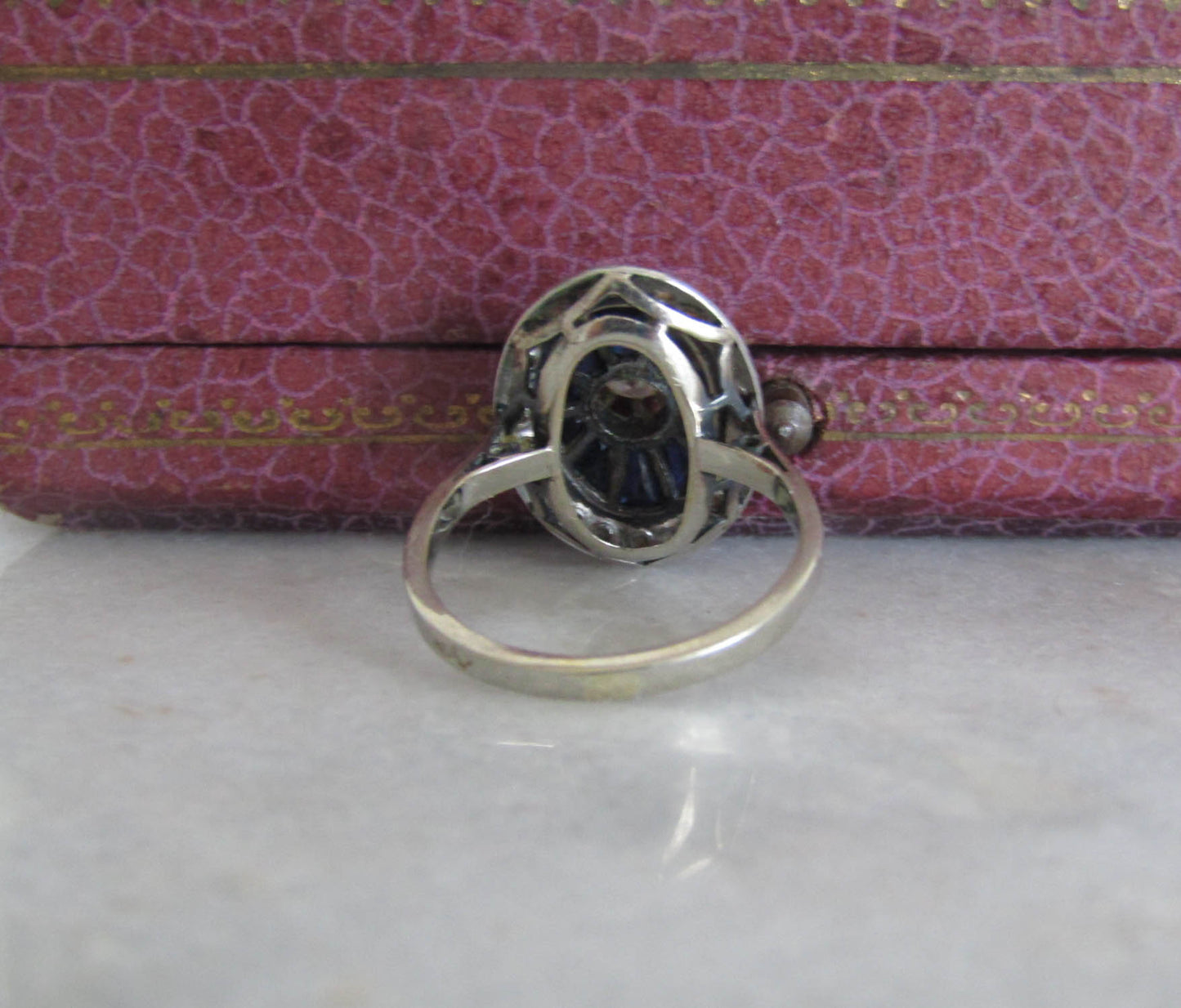 Antique Art Deco Calibrated Sapphire Ring