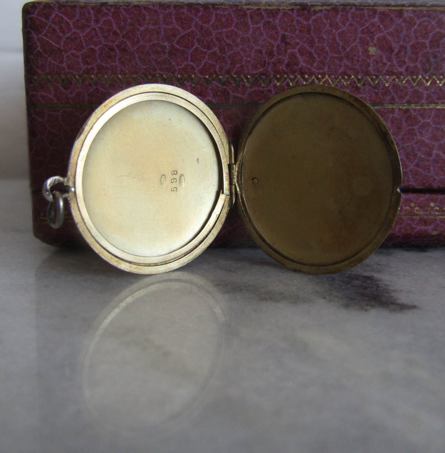 Antique Swiss Enamel Guilloche Hand Painted Locket