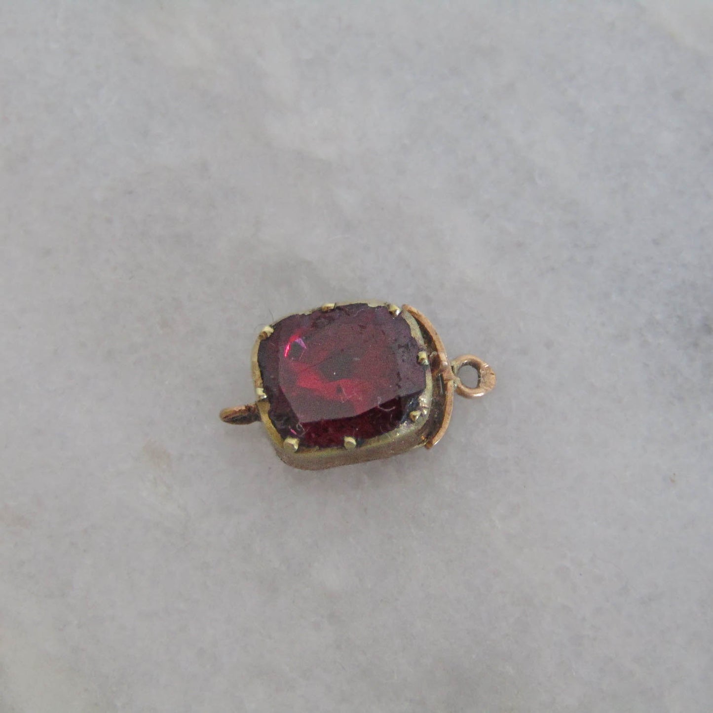 Antique Georgian Garnet Clasp in 14K Solid Gold c. 1830