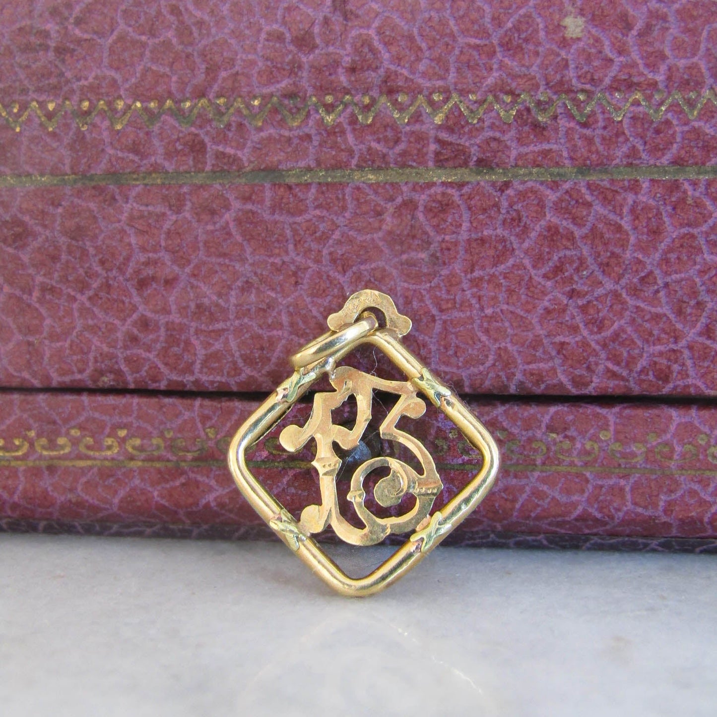 Antique French Solid 18K Gold Lucky 13 Pendant c. 1900
