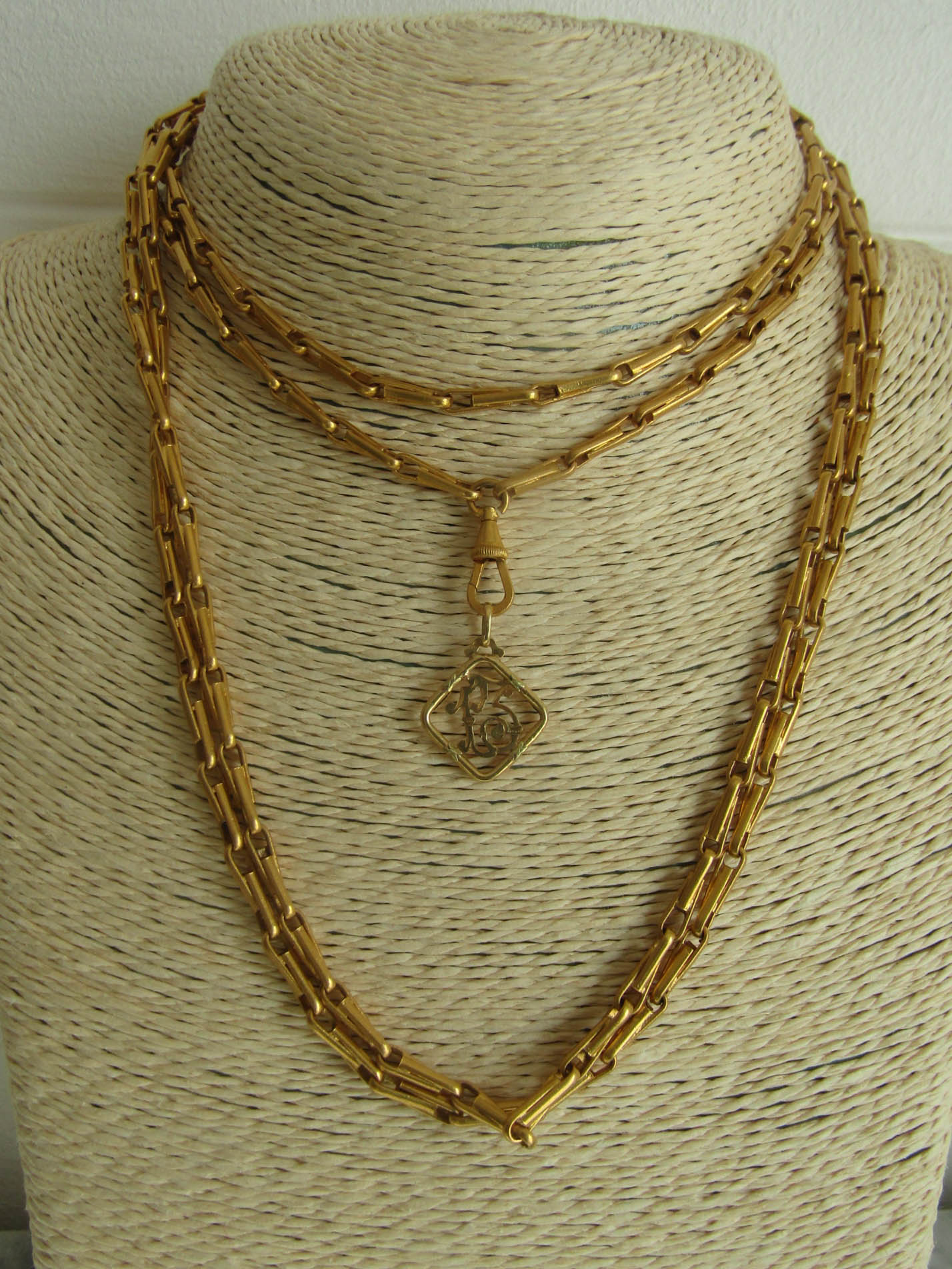 Antique French Solid 18K Gold Lucky 13 Pendant c. 1900