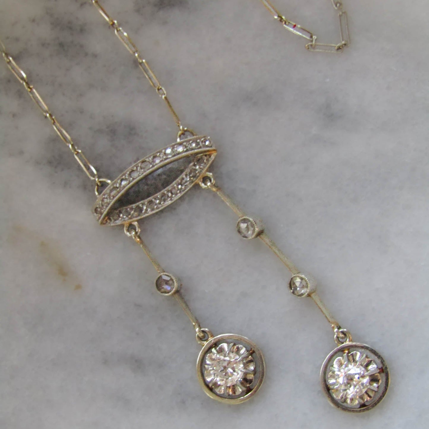 Antique Old European Cut Diamond Solitaire Engagement Ring c. 1920