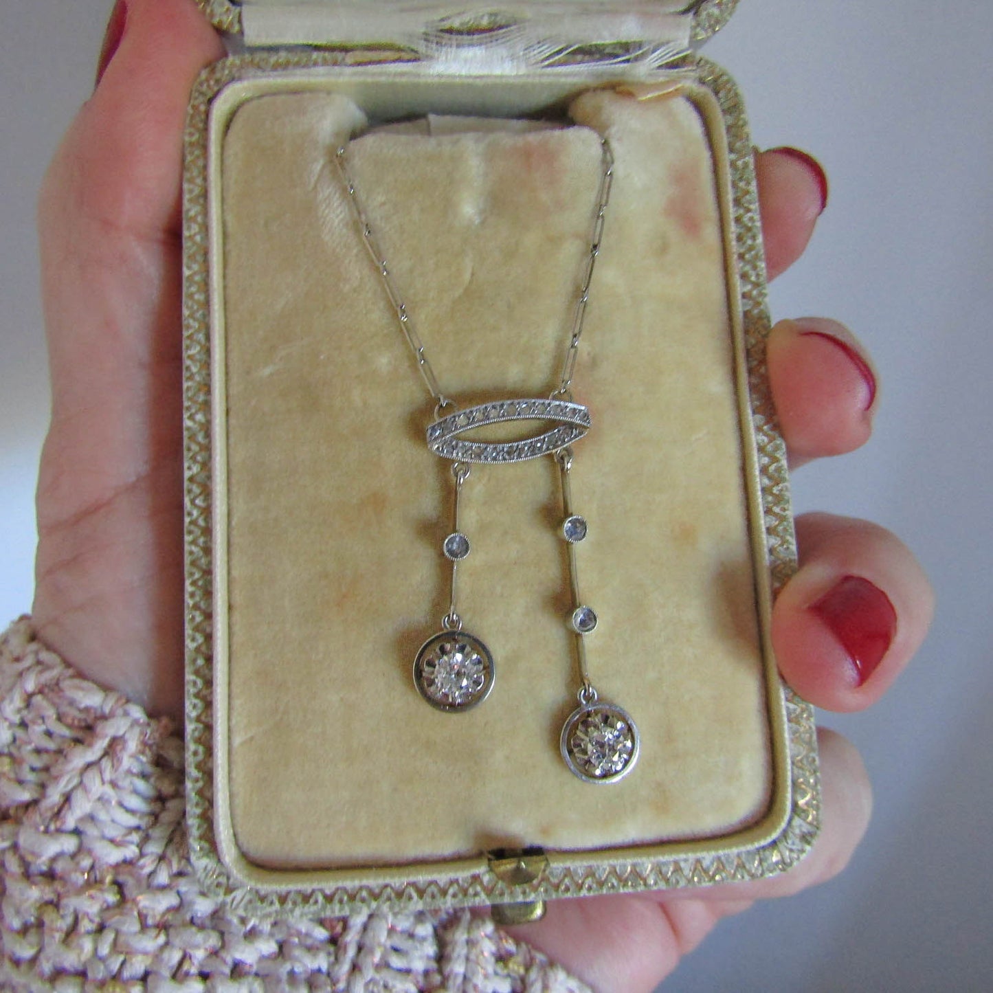 Antique Old European Cut Diamond Solitaire Engagement Ring c. 1920