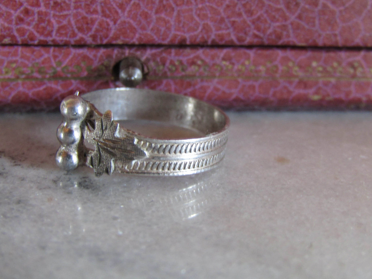 Antique French Silver Art Nouveau Ring C. 1900