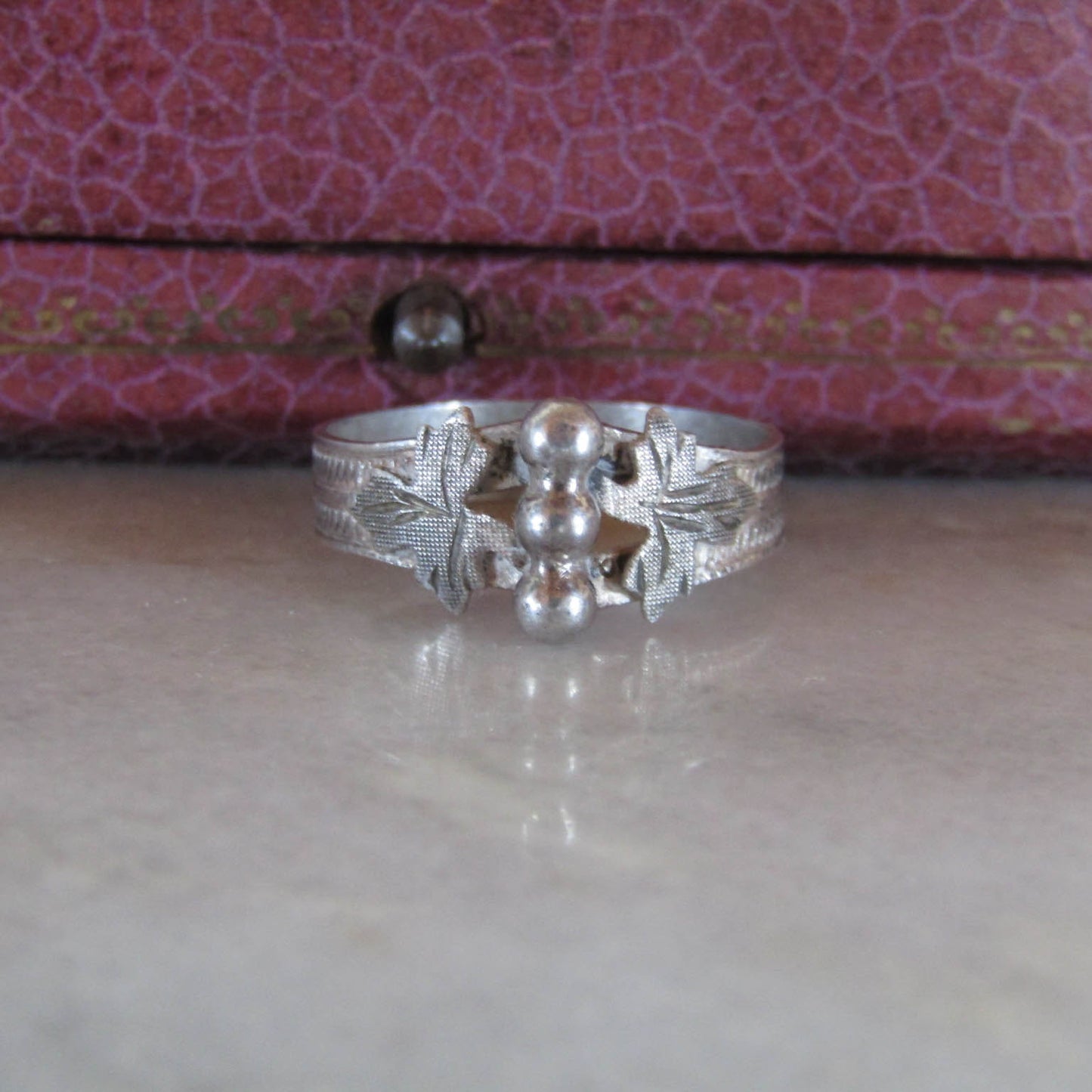 Antique French Silver Art Nouveau Ring C. 1900