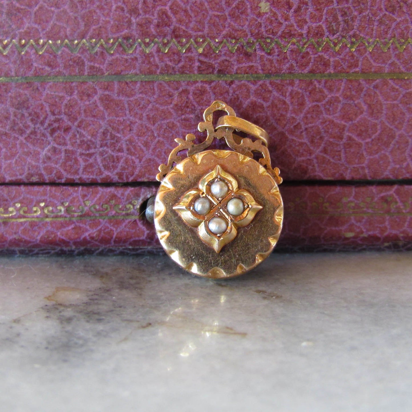 Antique Solid 18k Gold Edwardian Pendant