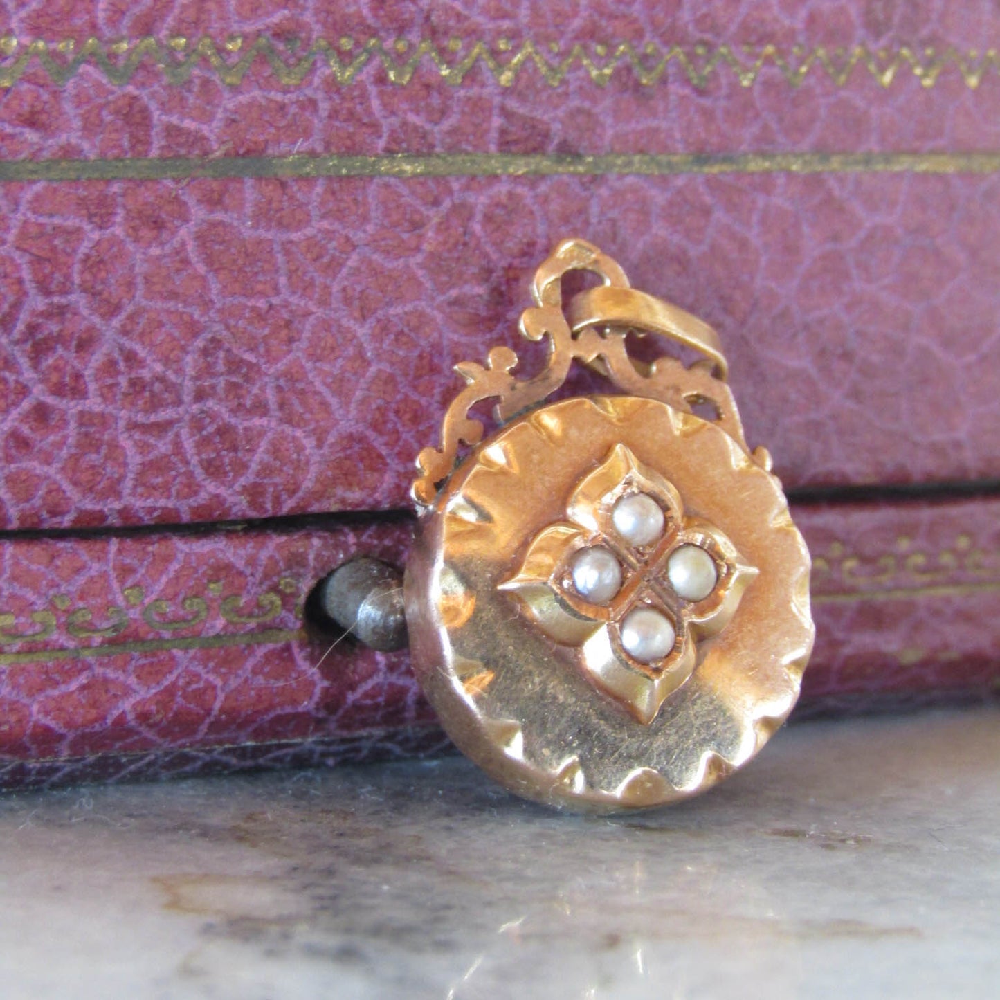 Antique Solid 18k Gold Edwardian Pendant