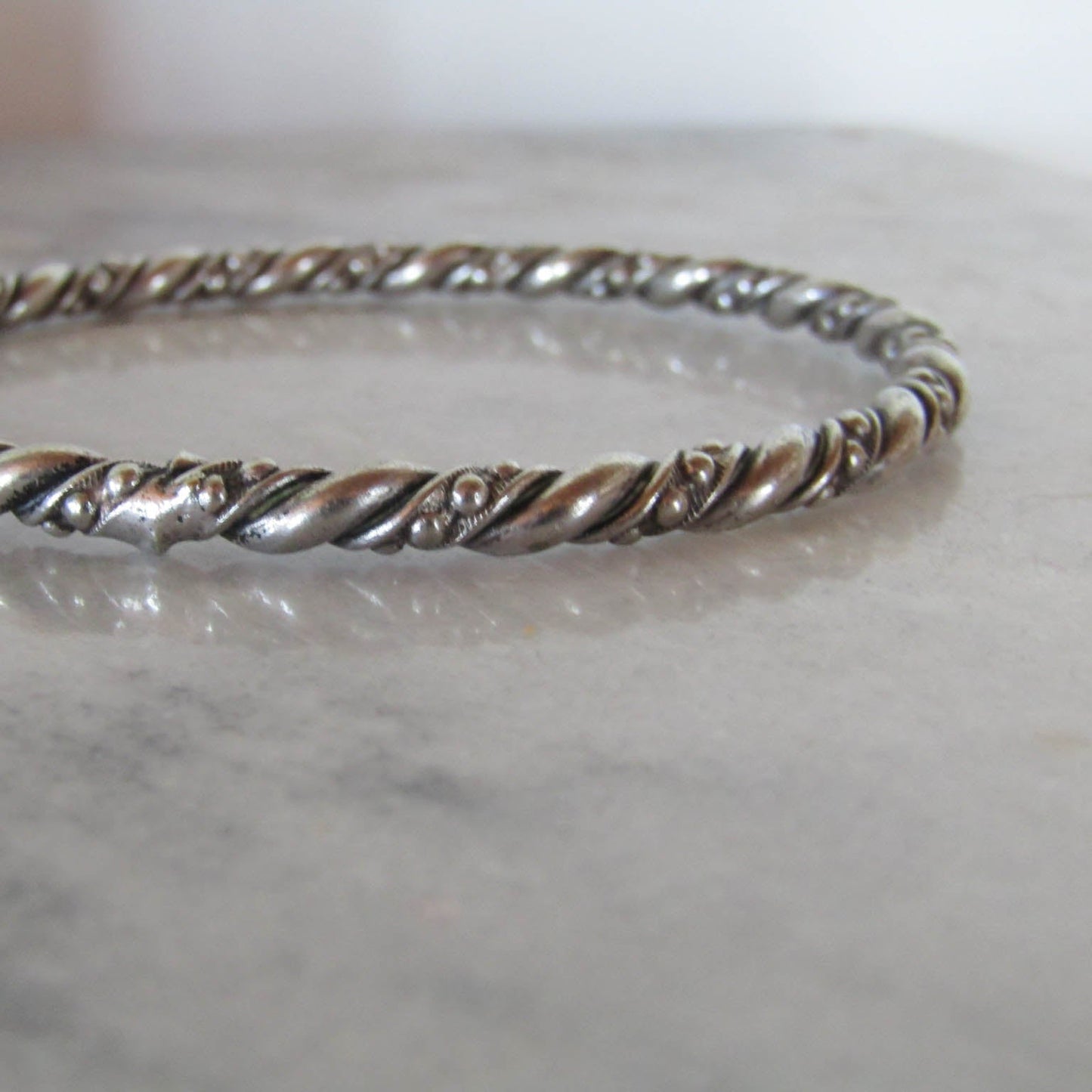 Vintage French Silver Bangle