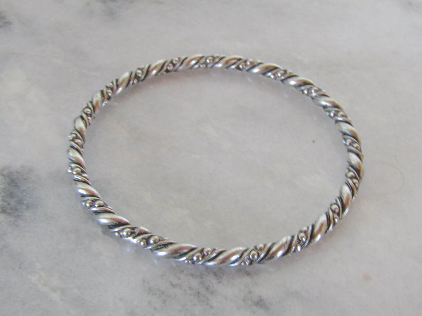 Vintage French Silver Bangle