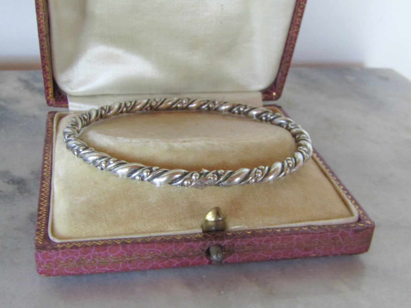 Vintage French Silver Bangle
